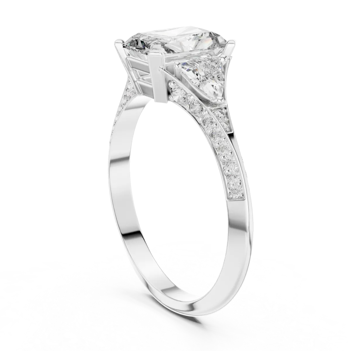 Radiant Cut Three-Stone Diamond