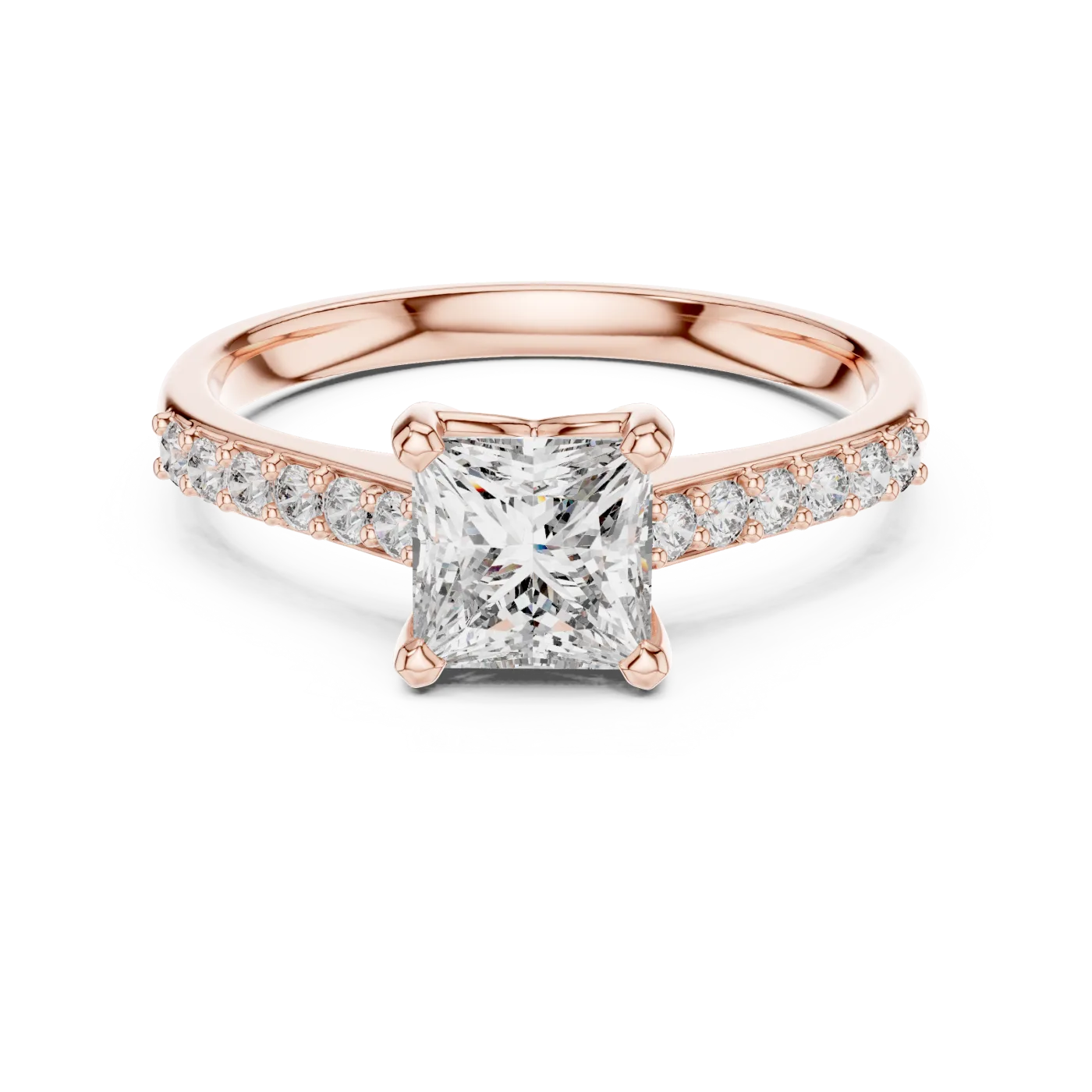 Adelina Princess Pave Solitaire
