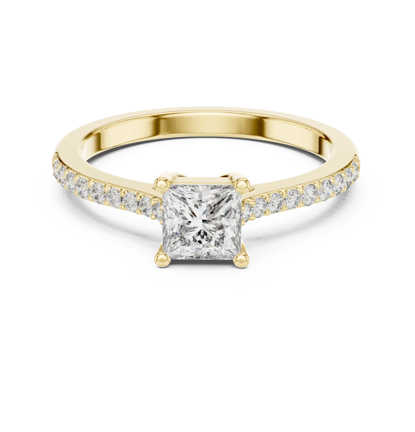 Althea Princess Pave Solitaire