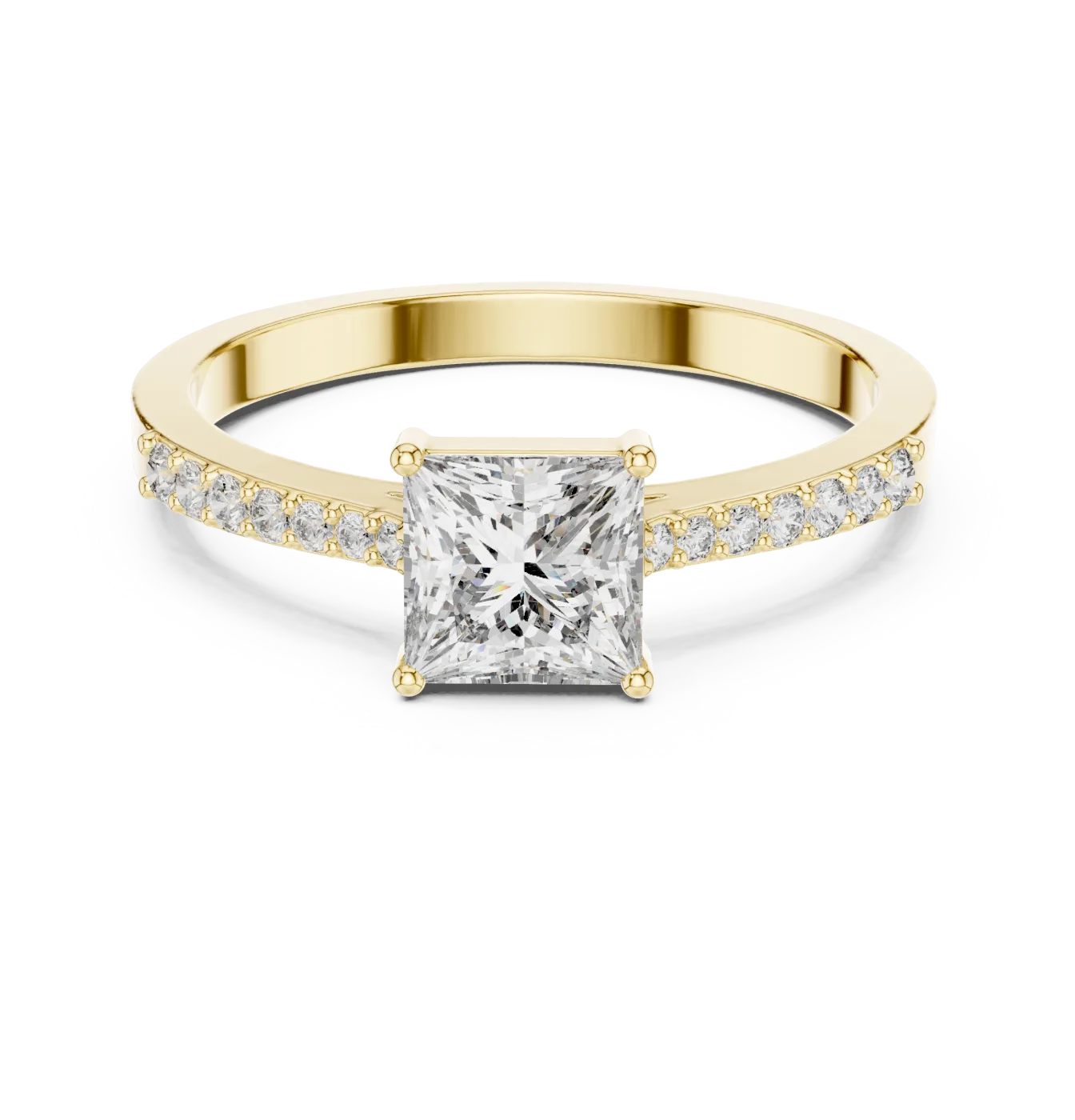 Arabella Princess Pave Solitaire