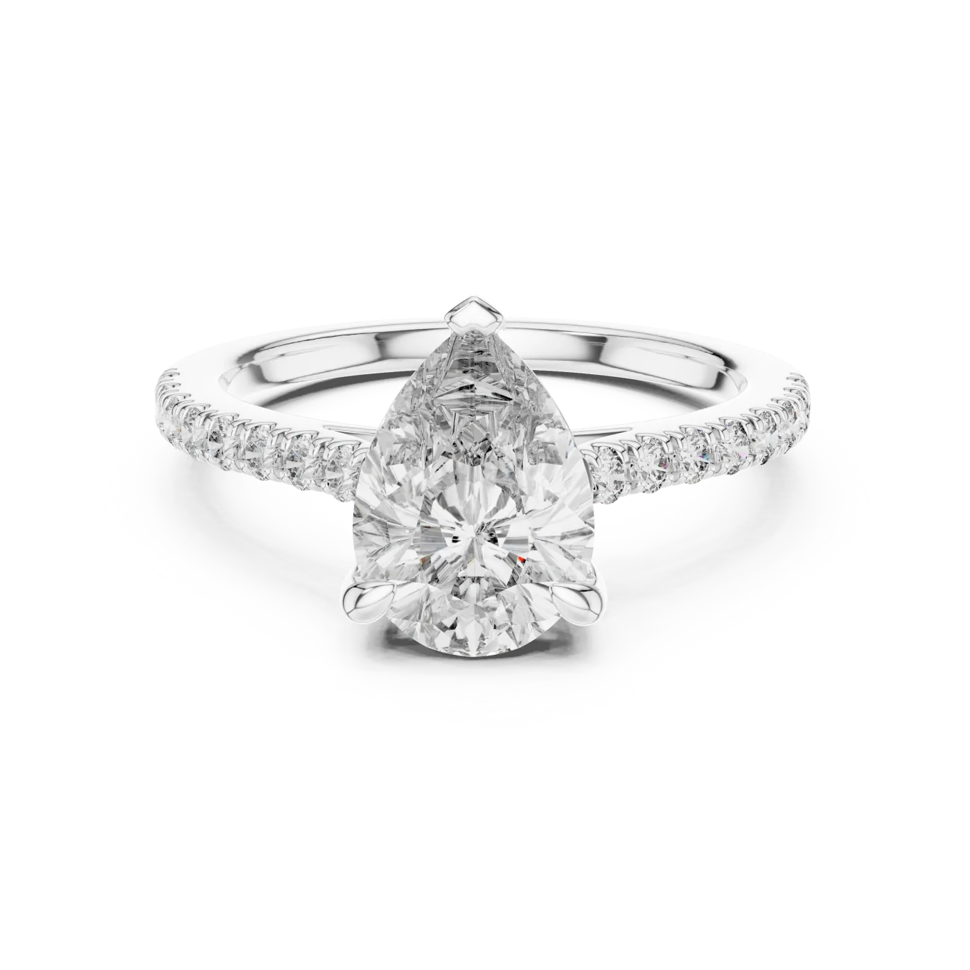 Ariadne Pear Pave Solitaire