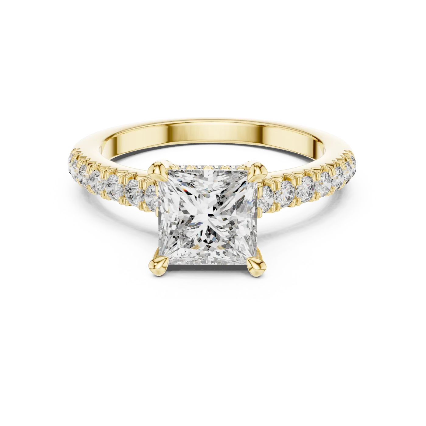 Aviana Princess Pave Solitaire
