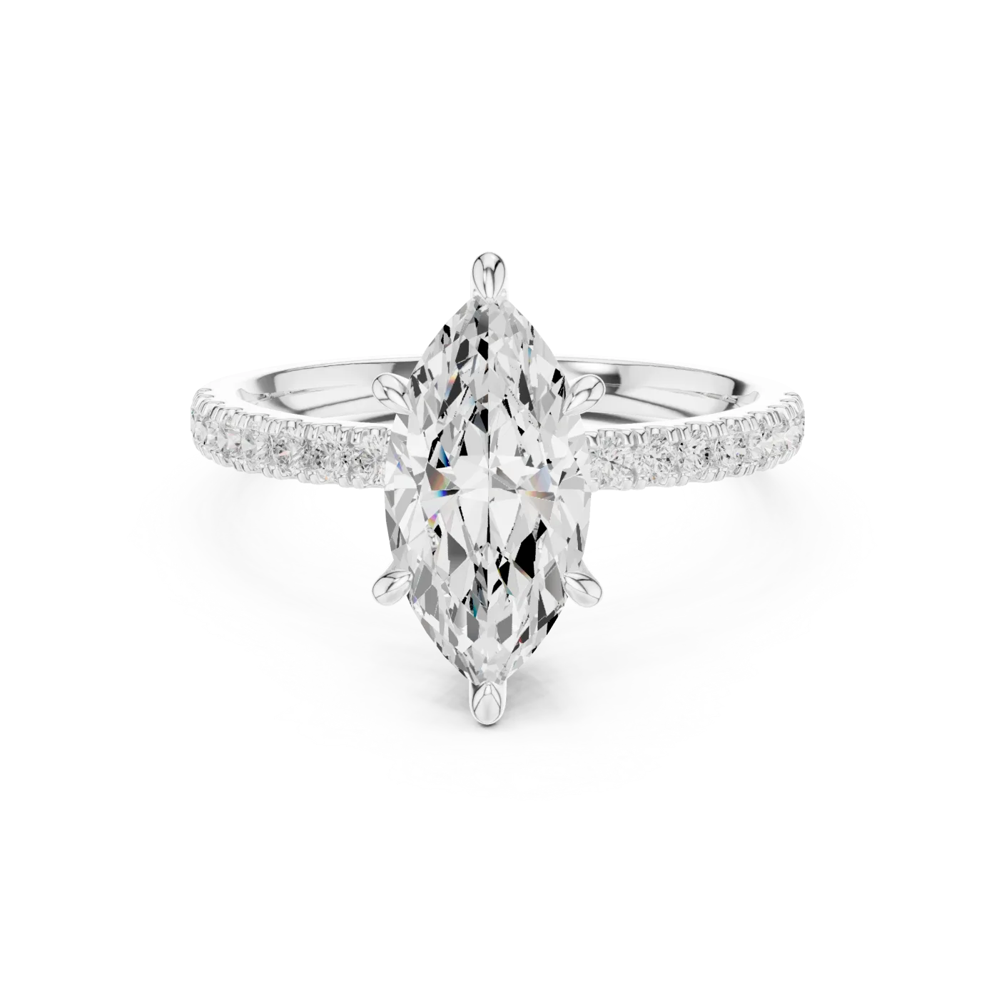 Calista Marquise Pave Solitaire