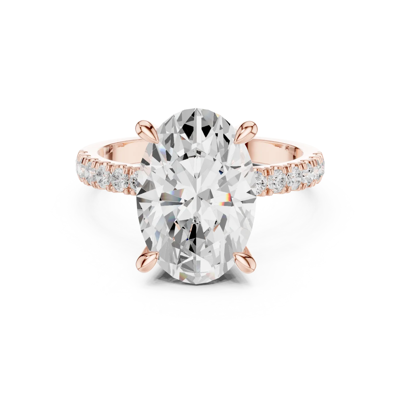 Calliope Oval Pave Solitaire