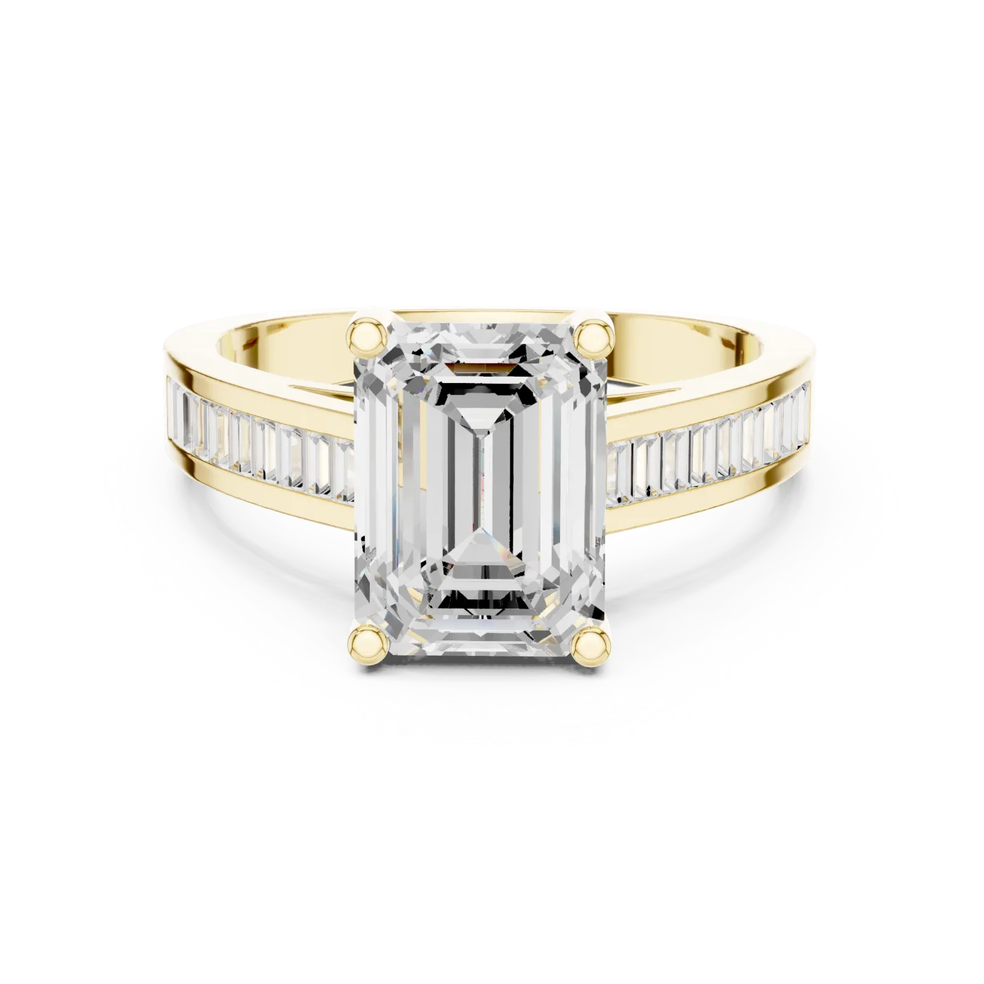 Celia Emerald Pave Solitaire