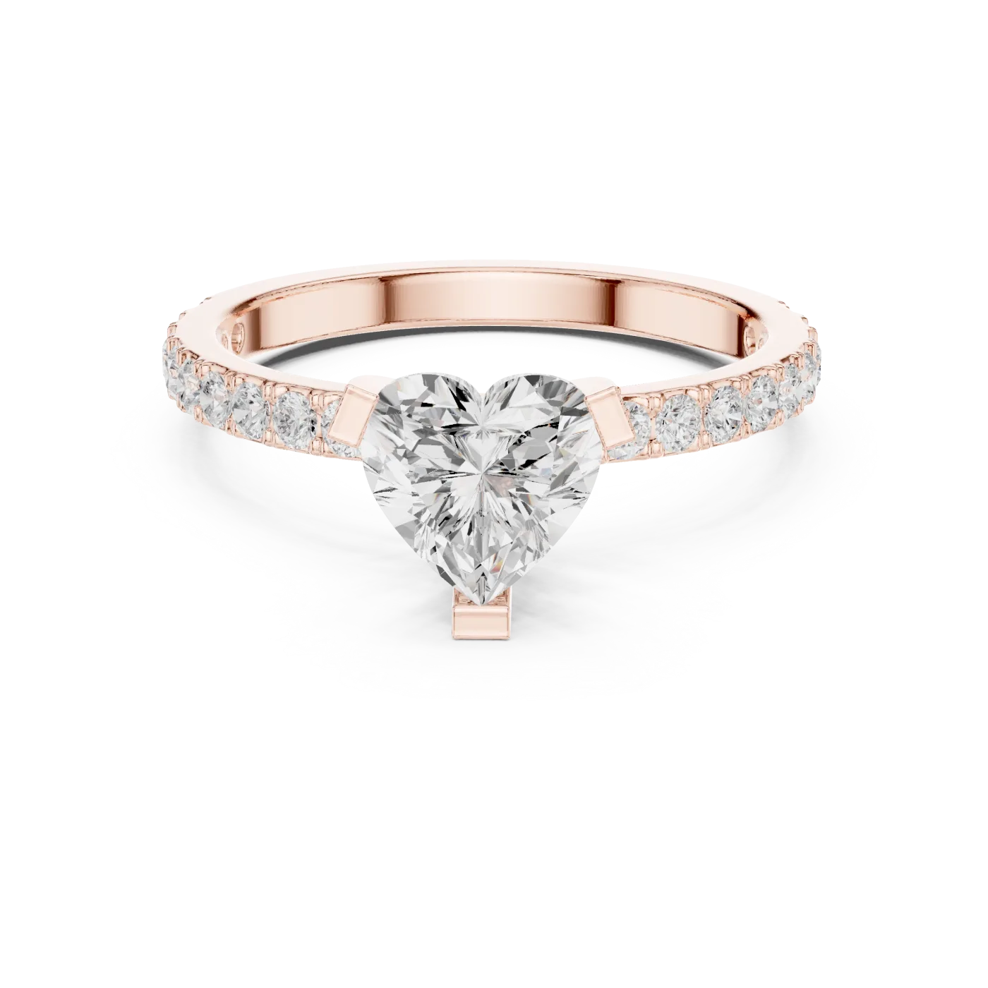 Charis Heart Pave Solitaire