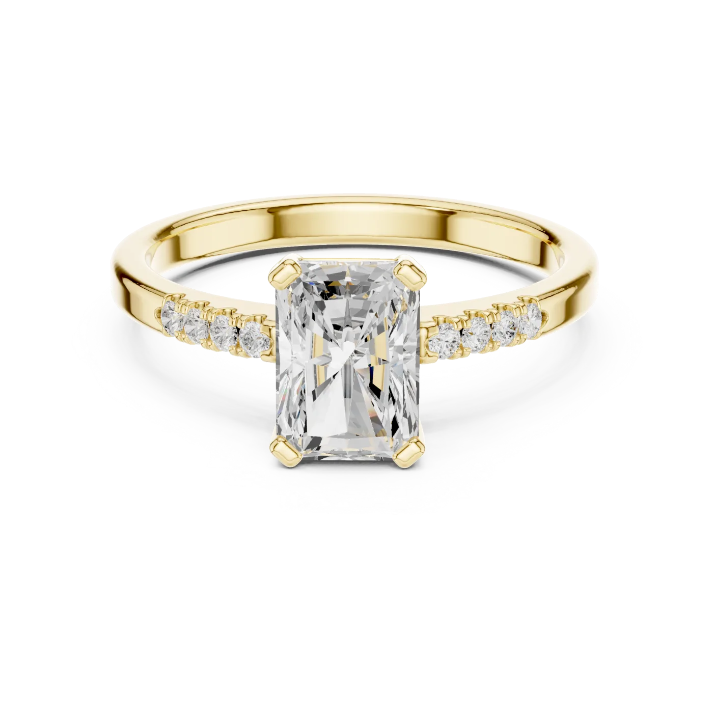 Clementine Radiant Pave Solitaire