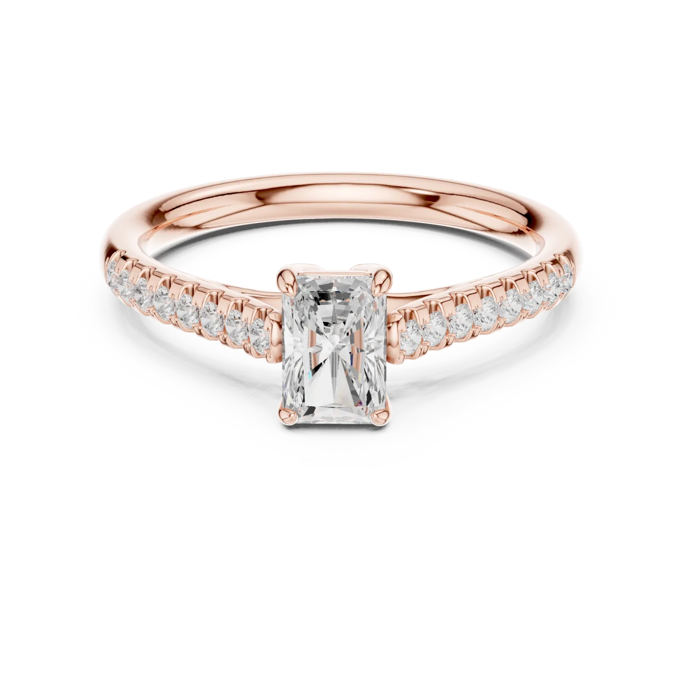 Cybele Radiant Pave Solitaire