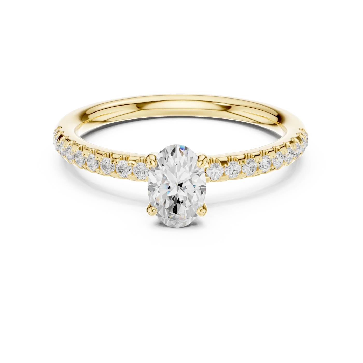 Dahlia Round Pave Solitaire