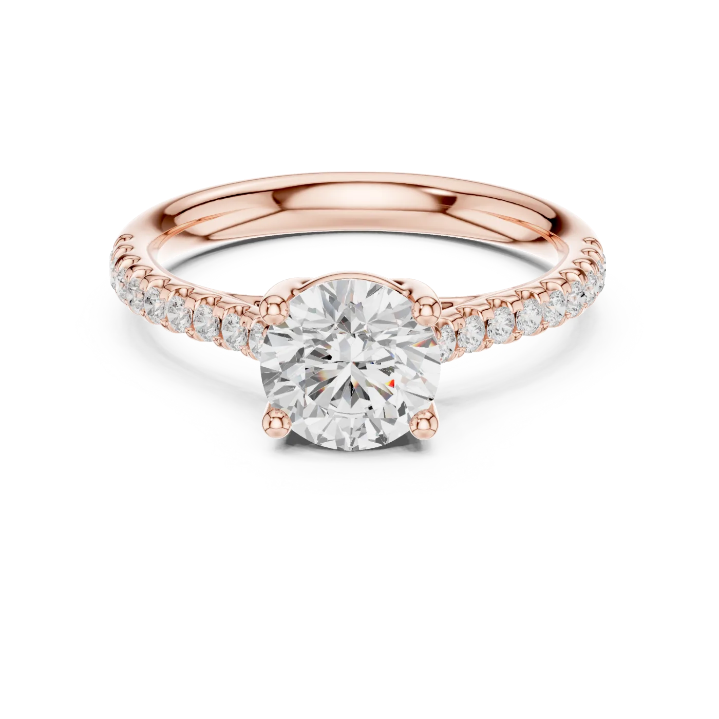 Daphne Round Pave Solitaire