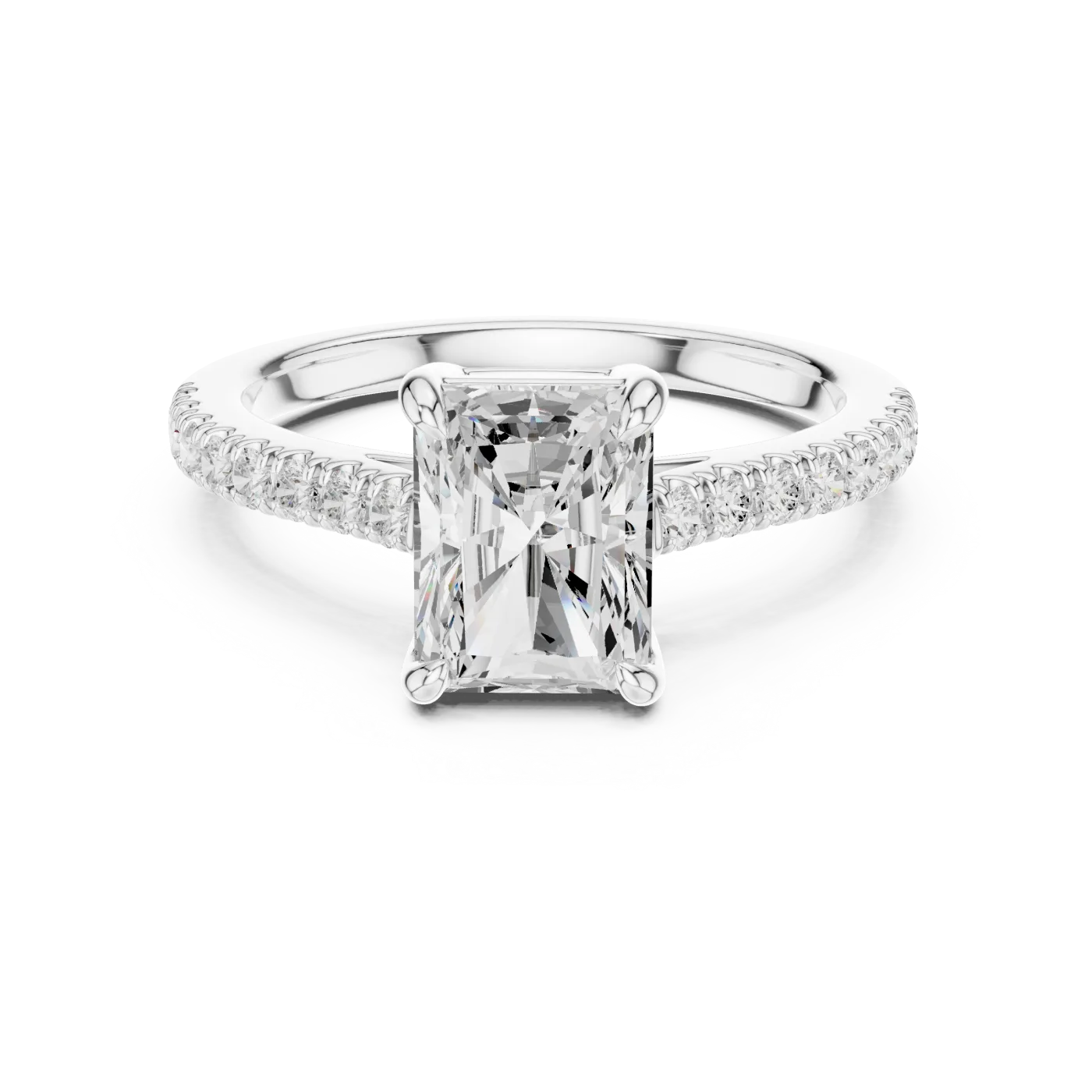 Idalia Radiant Pave Solitaire