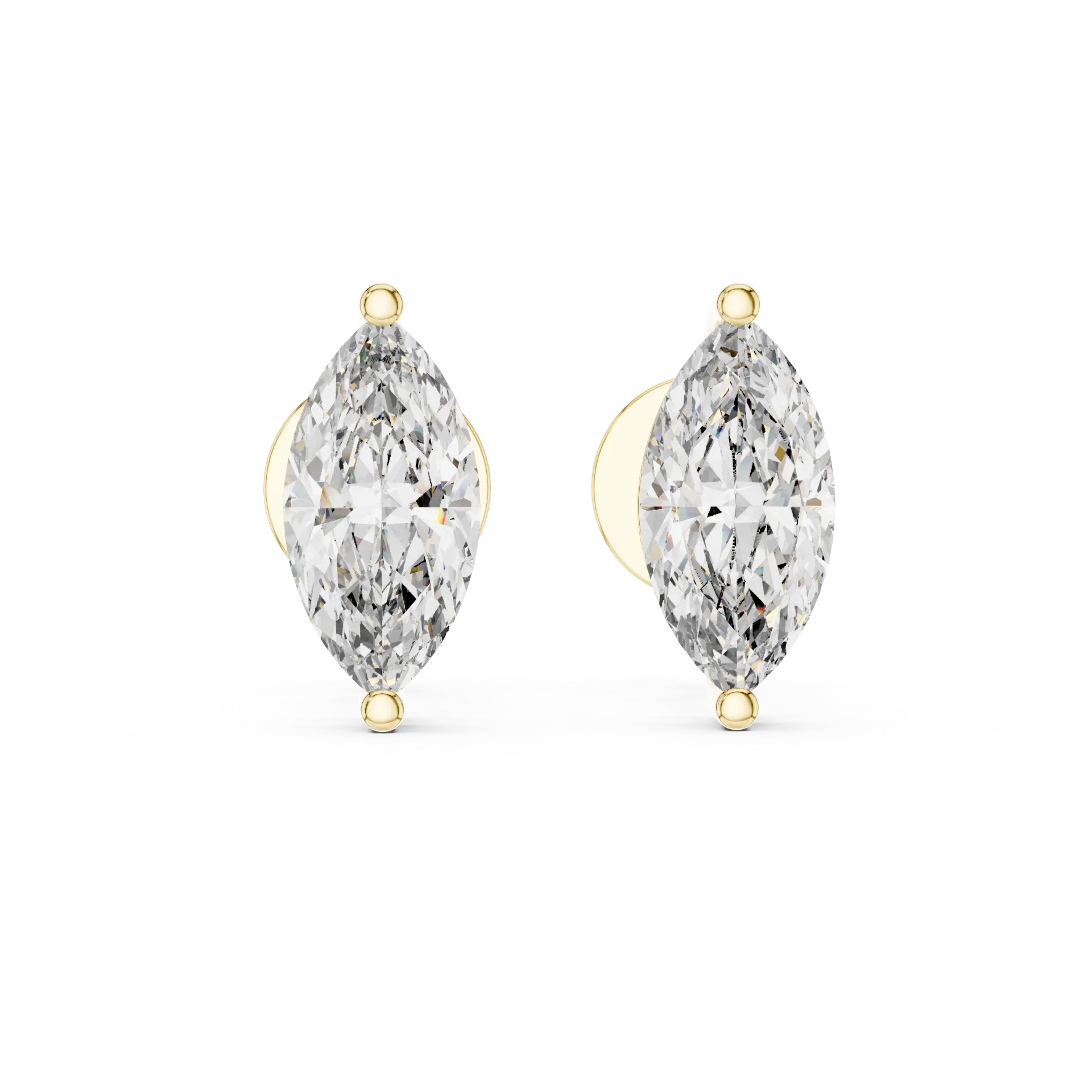 Marquise Cut Diamond Stud Earrings