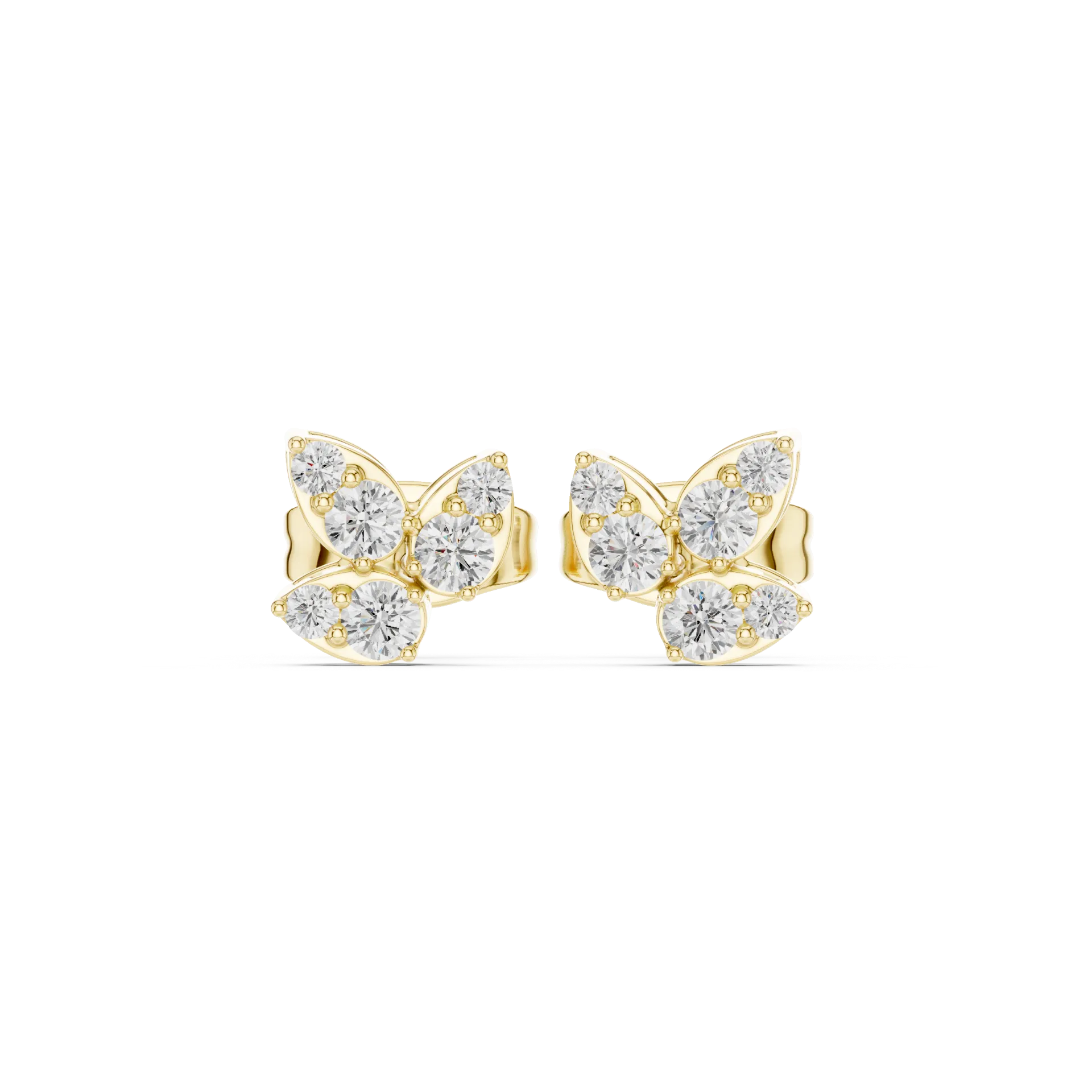 Polished Round Solitaire Stud Earrings