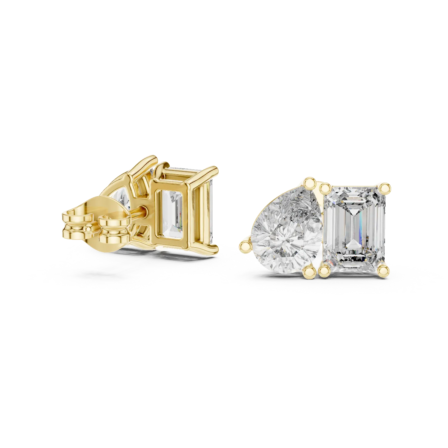 Stunning Pear Solitaire Stud Earrings