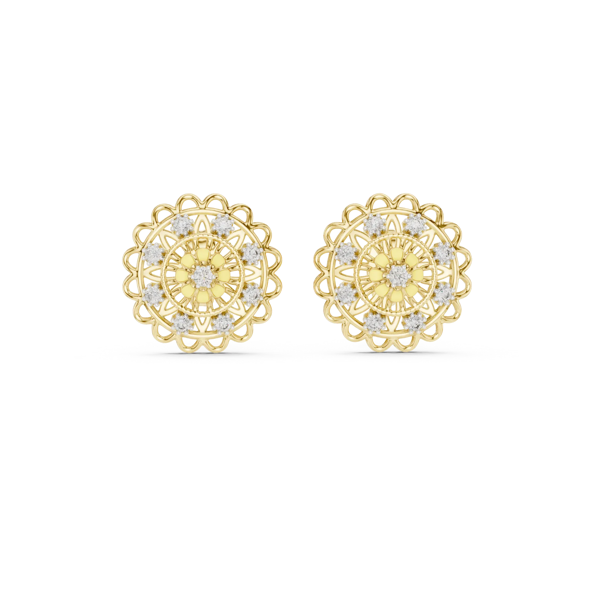 Signature Round Stud Earrings