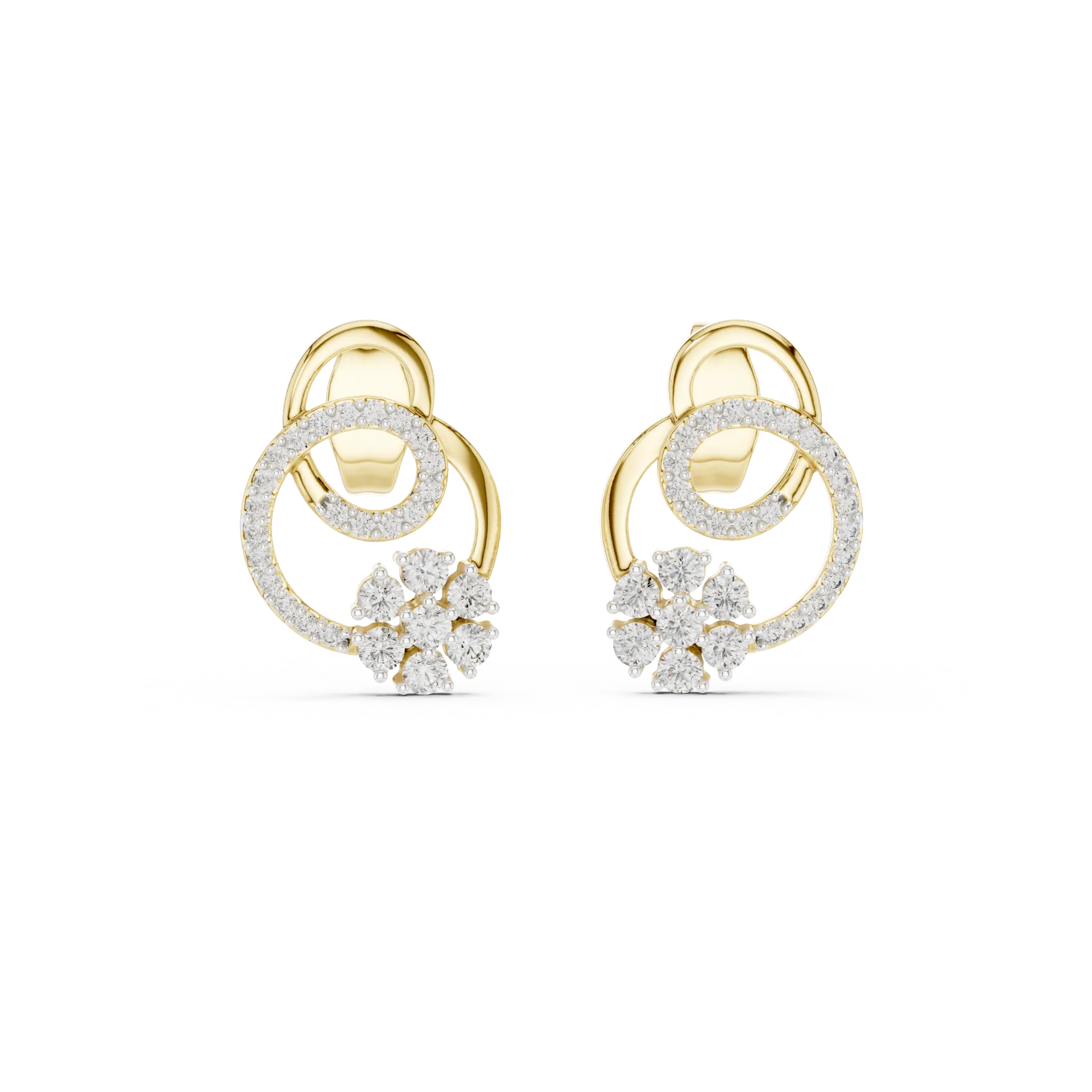 Graceful Round Stud Earrings