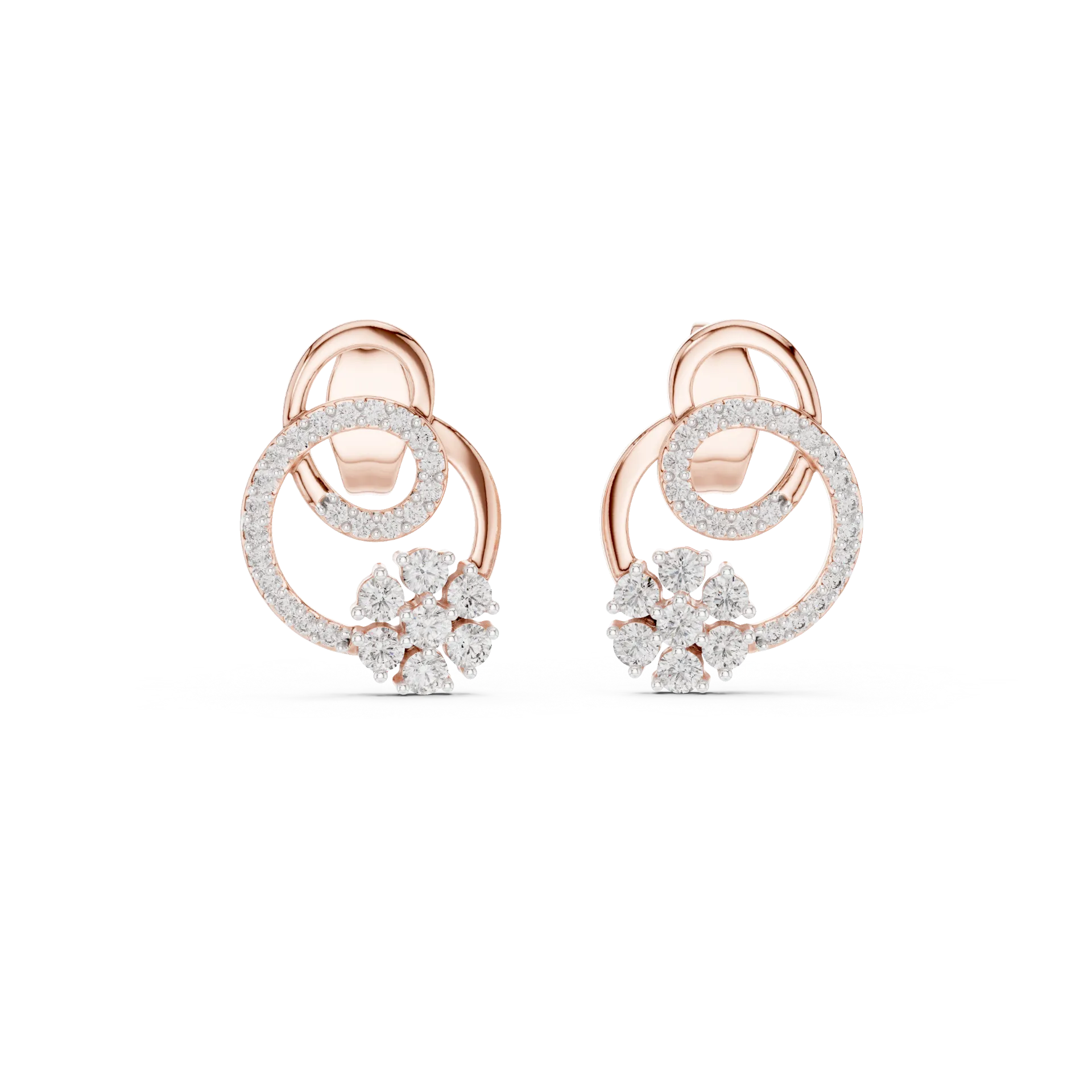 Graceful Round Stud Earrings