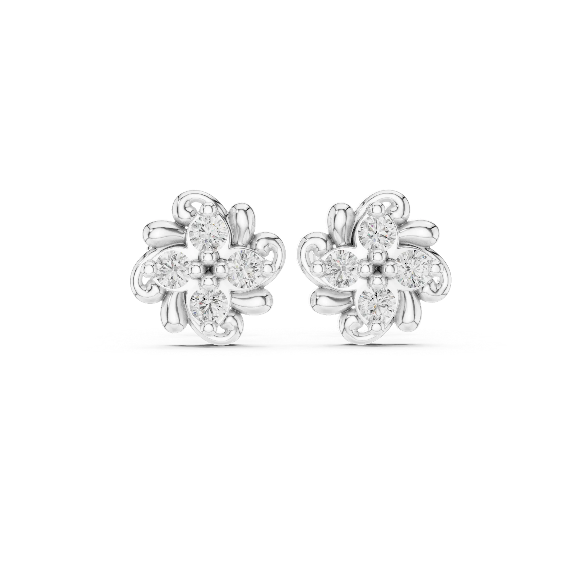 Graceful Round Stud Earrings