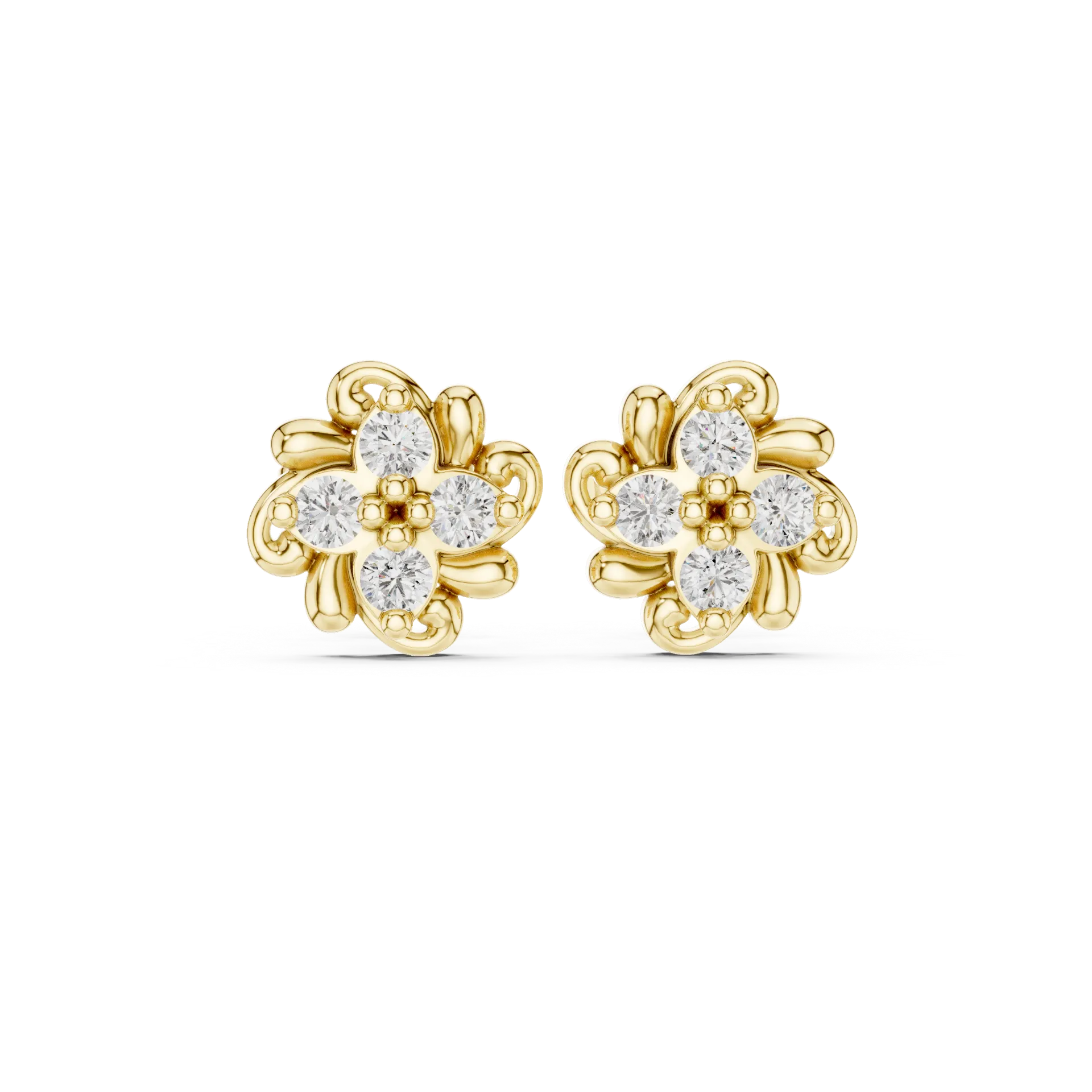 Graceful Round Stud Earrings