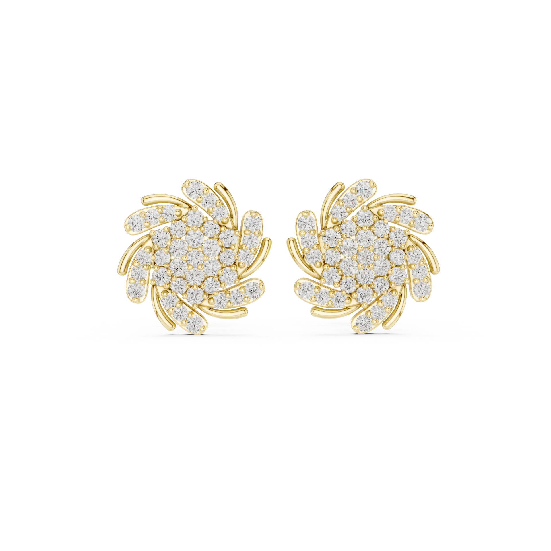 Precious Round Stud Earrings