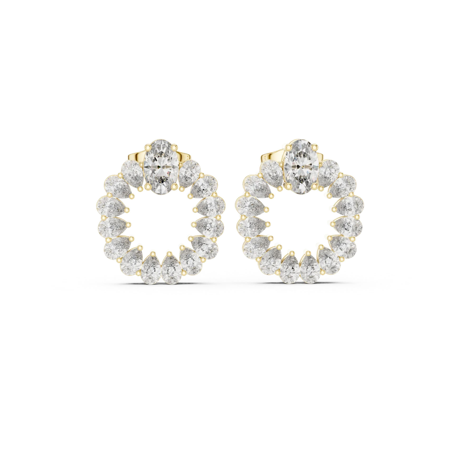 Captivating Pear Huggie Earrings