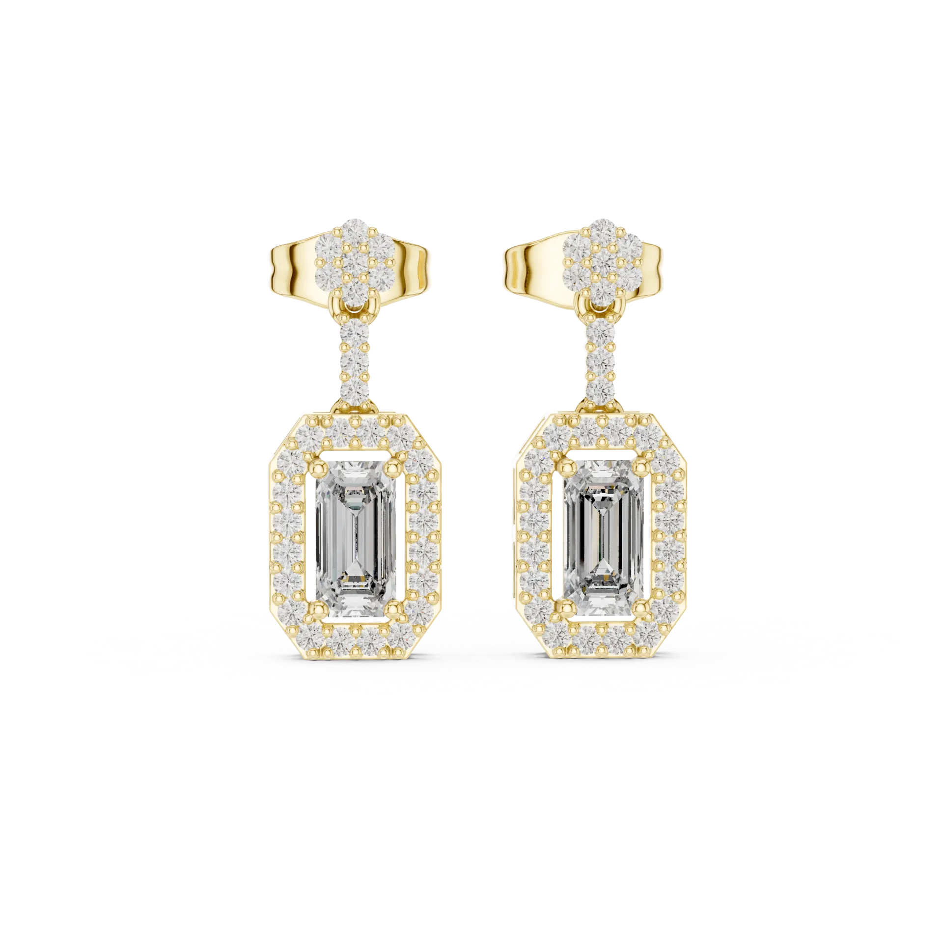 Charismatic Oval Halo Stud Earrings