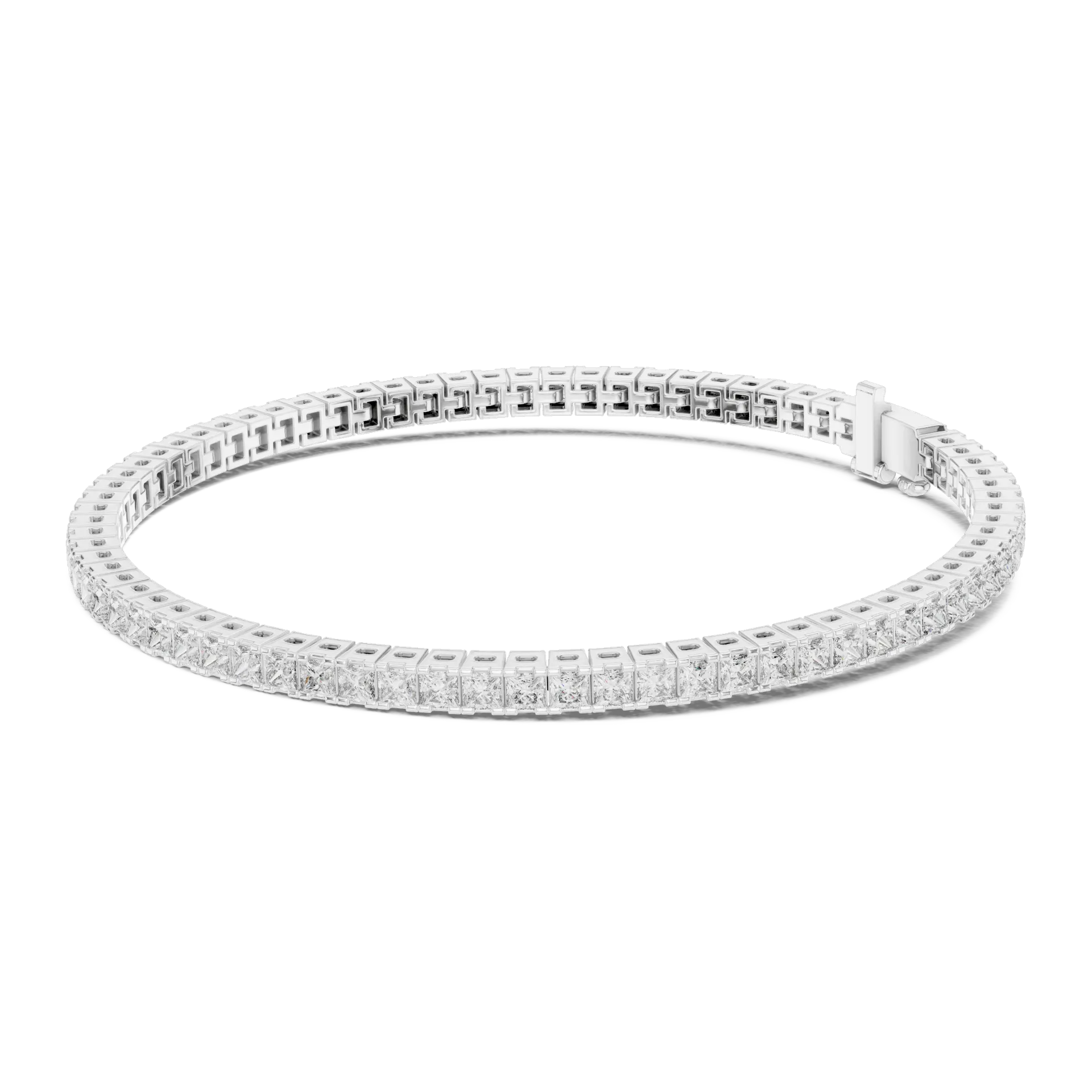 Princess Cut Diamond Tennis Bracelet