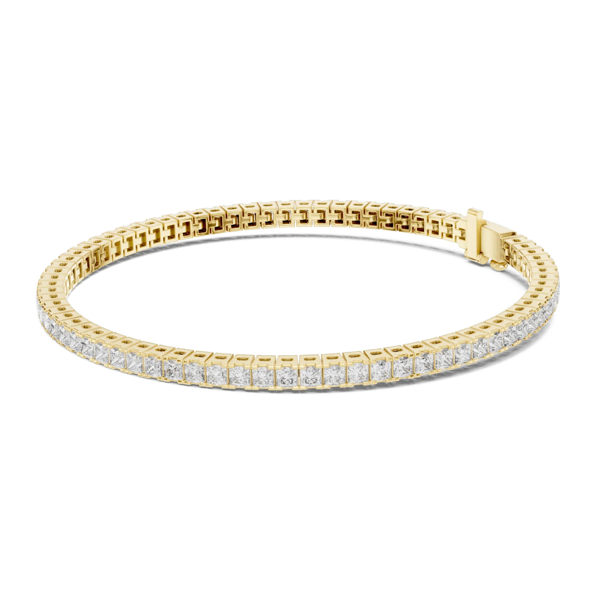 Princess Cut Diamond Tennis Bracelet