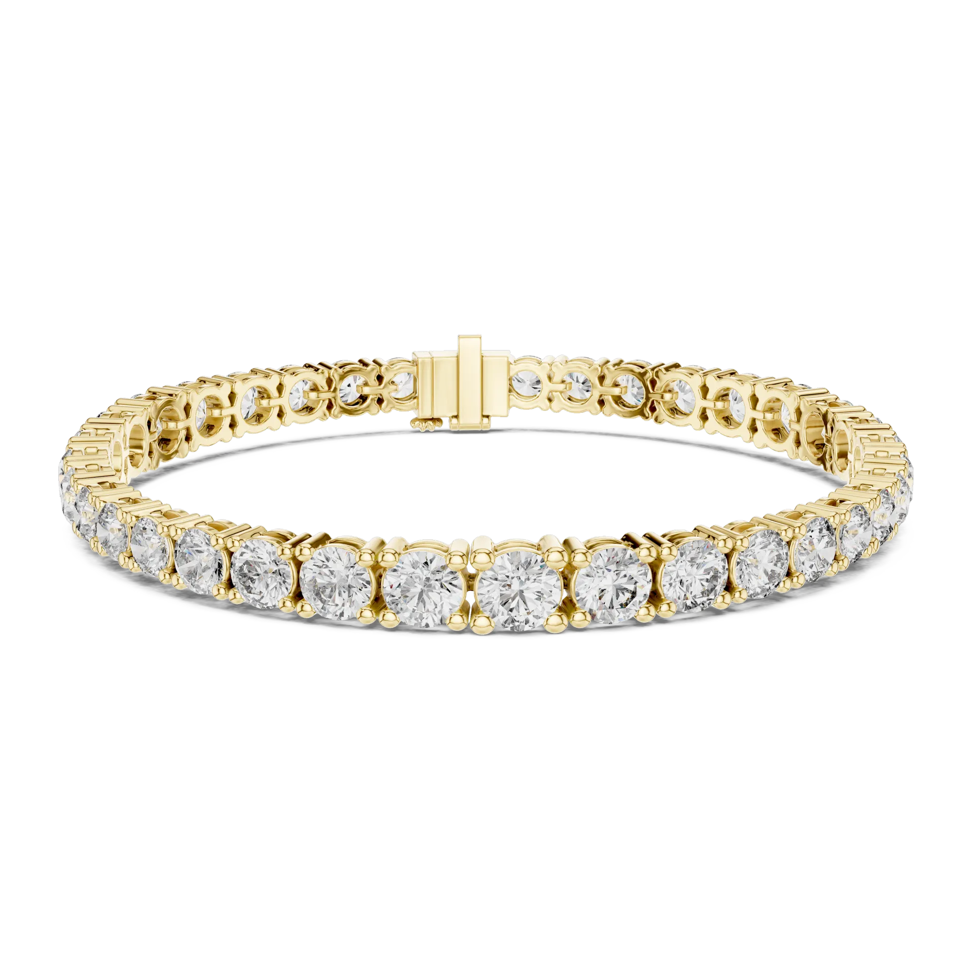 Graduated Round Diamond Tennis Bracelet