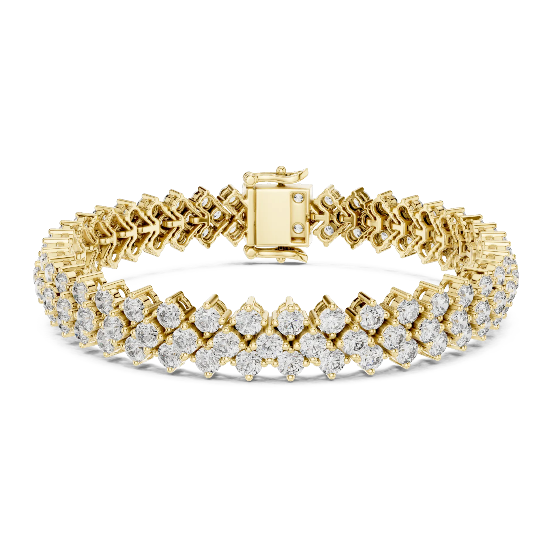 Multi Row Cluster Diamond Bracelet