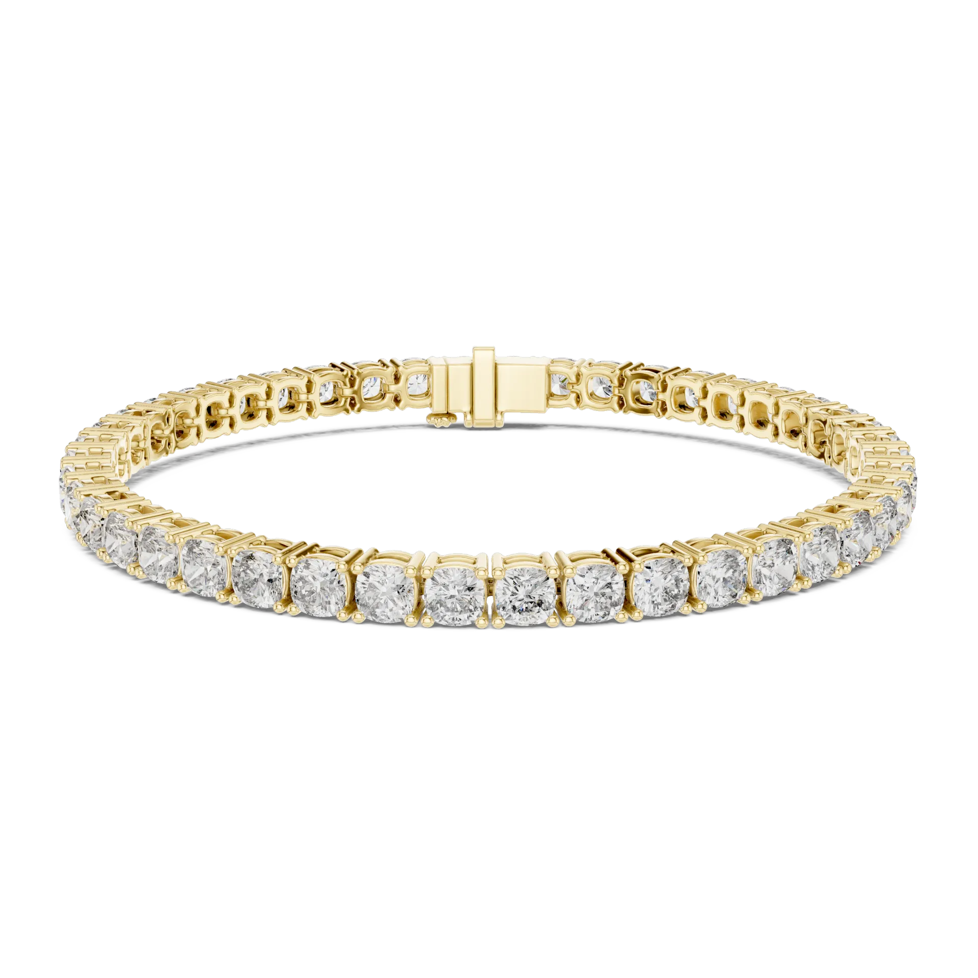 Cushion Cut Collet Diamond Bracelet