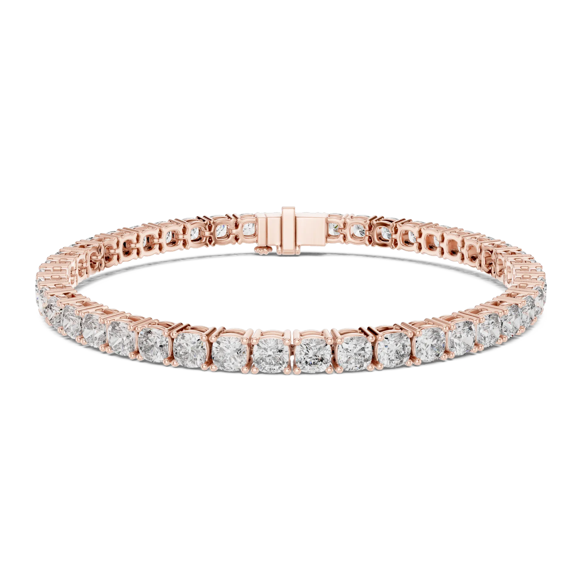 Cushion Cut Collet Diamond Bracelet