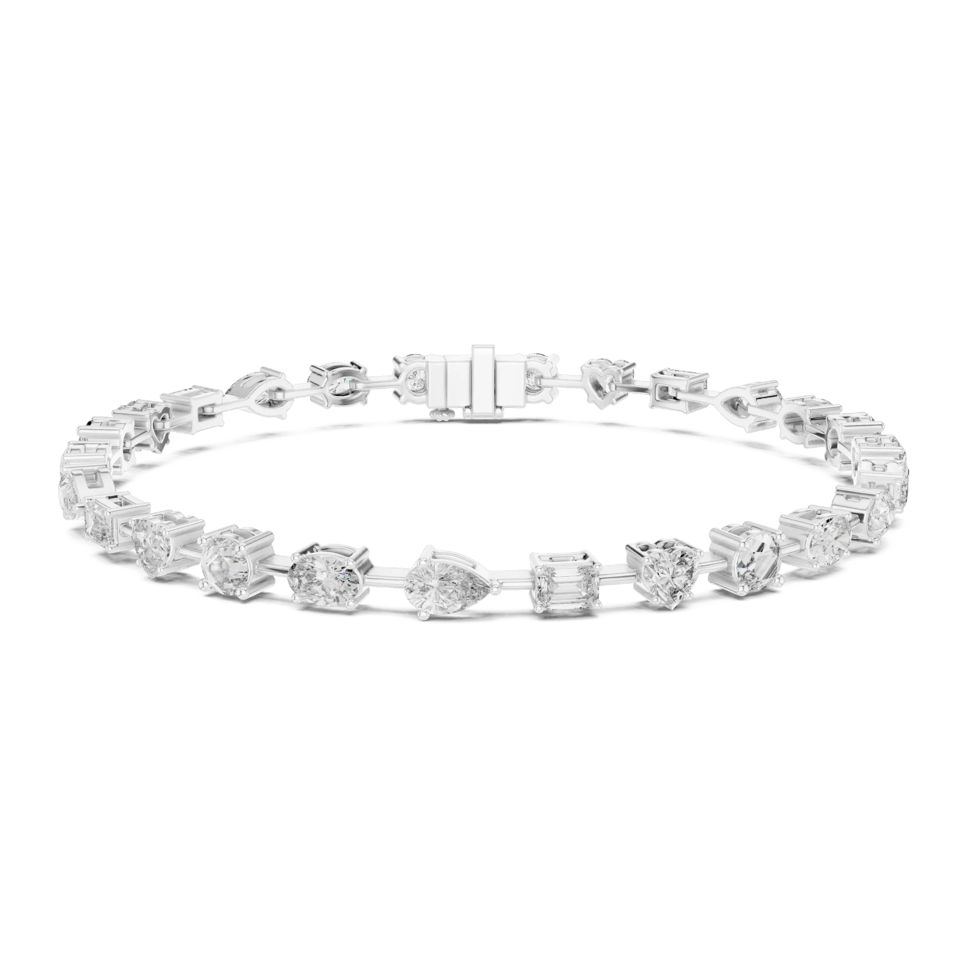 Multi Shape Fancy Diamond Bracelet