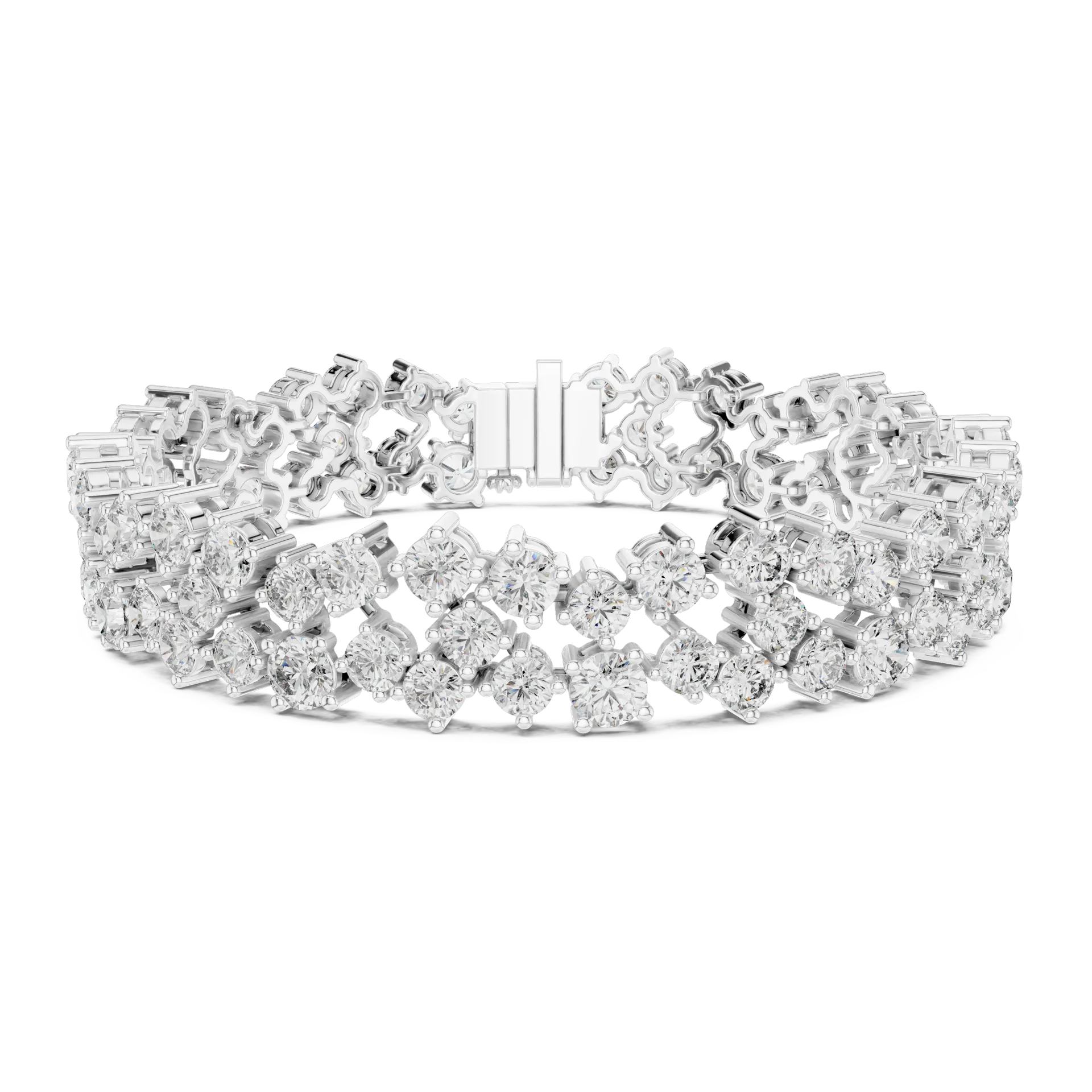 Bubble Cluster Collet Diamond Bracelet