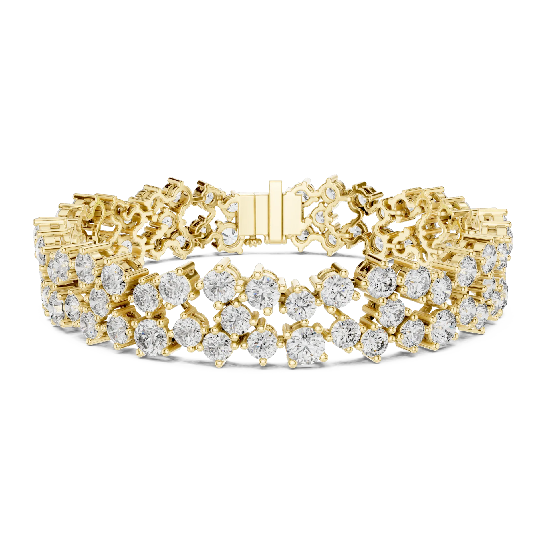 Bubble Cluster Collet Diamond Bracelet