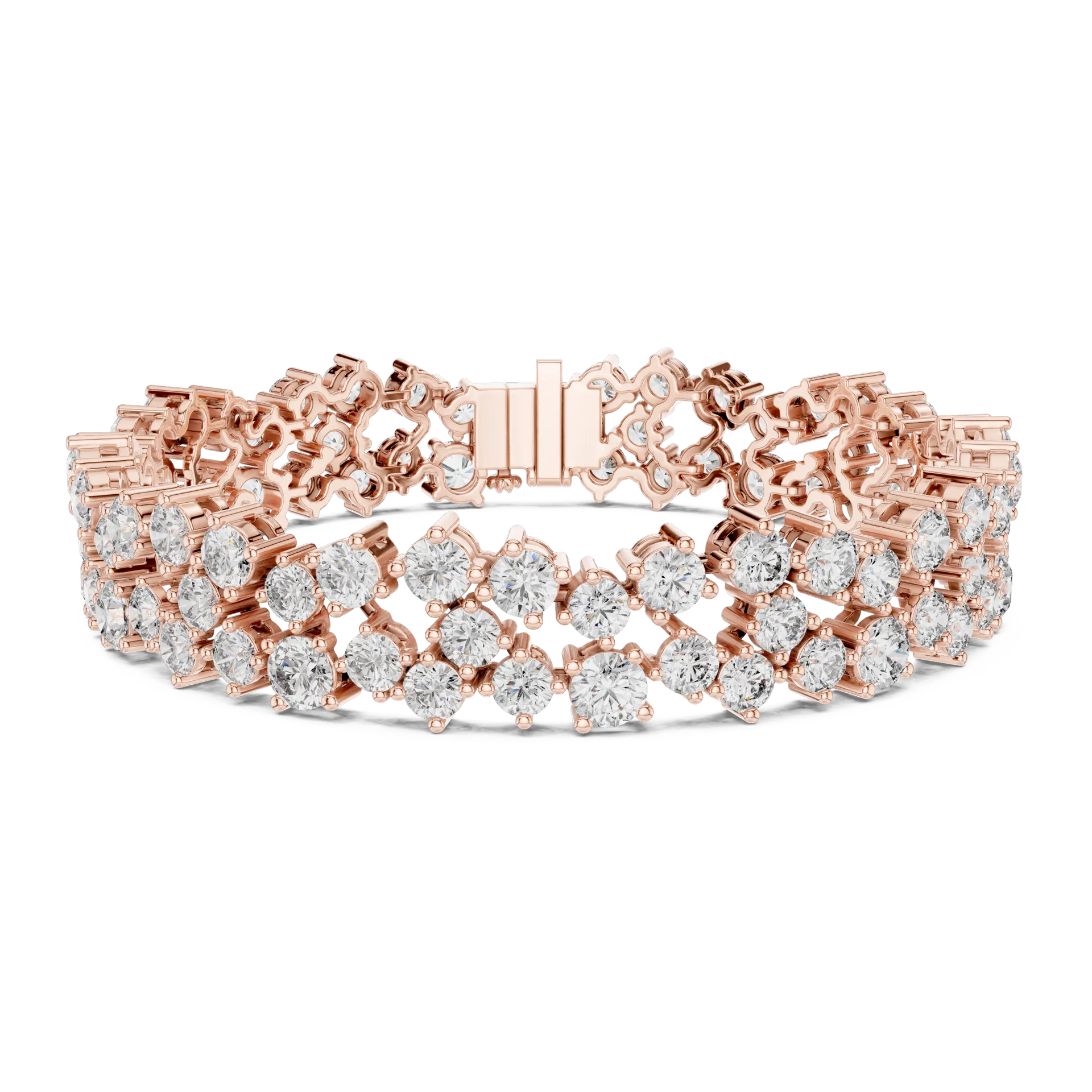 Bubble Cluster Collet Diamond Bracelet