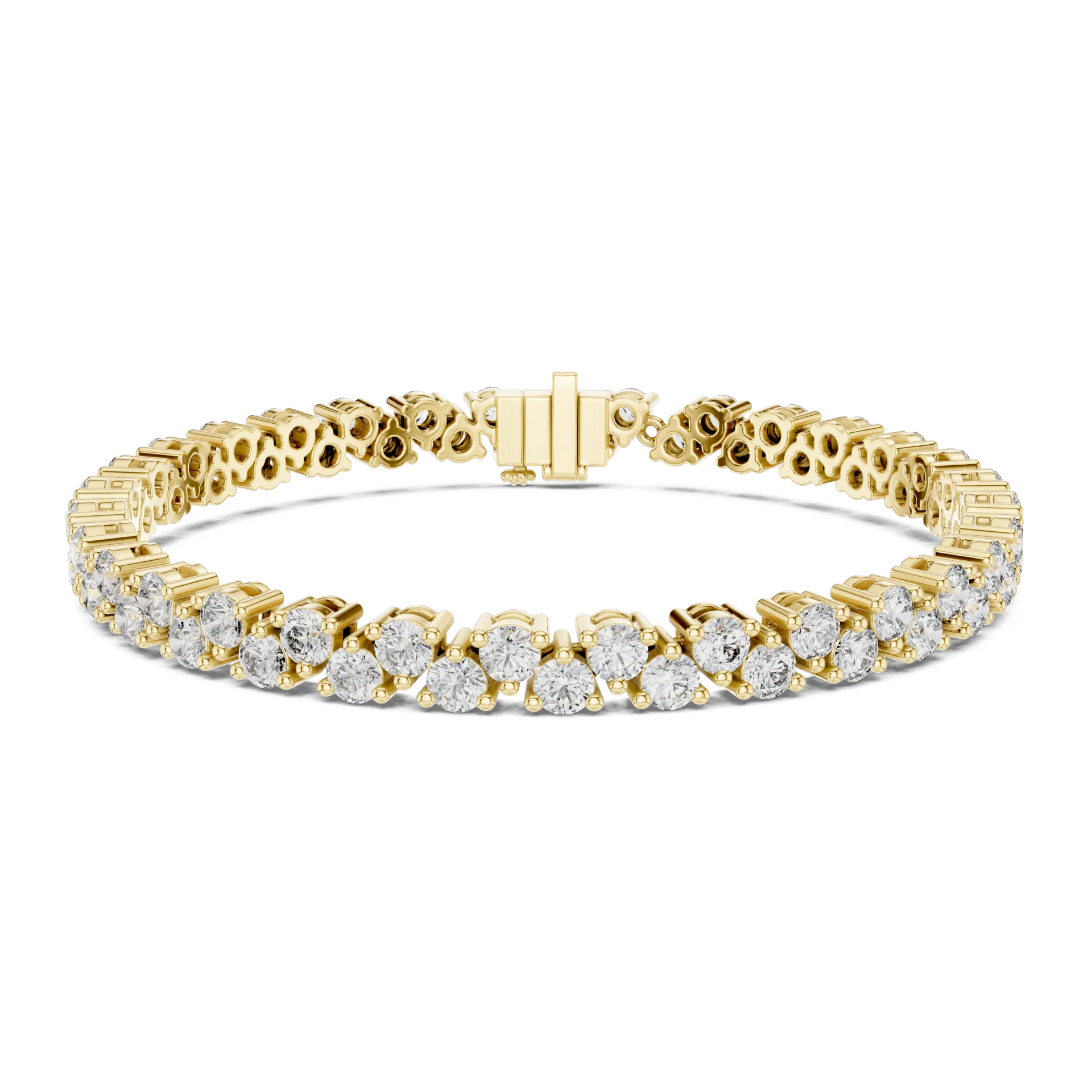 Zigzag Wave Collet Diamond Bracelet