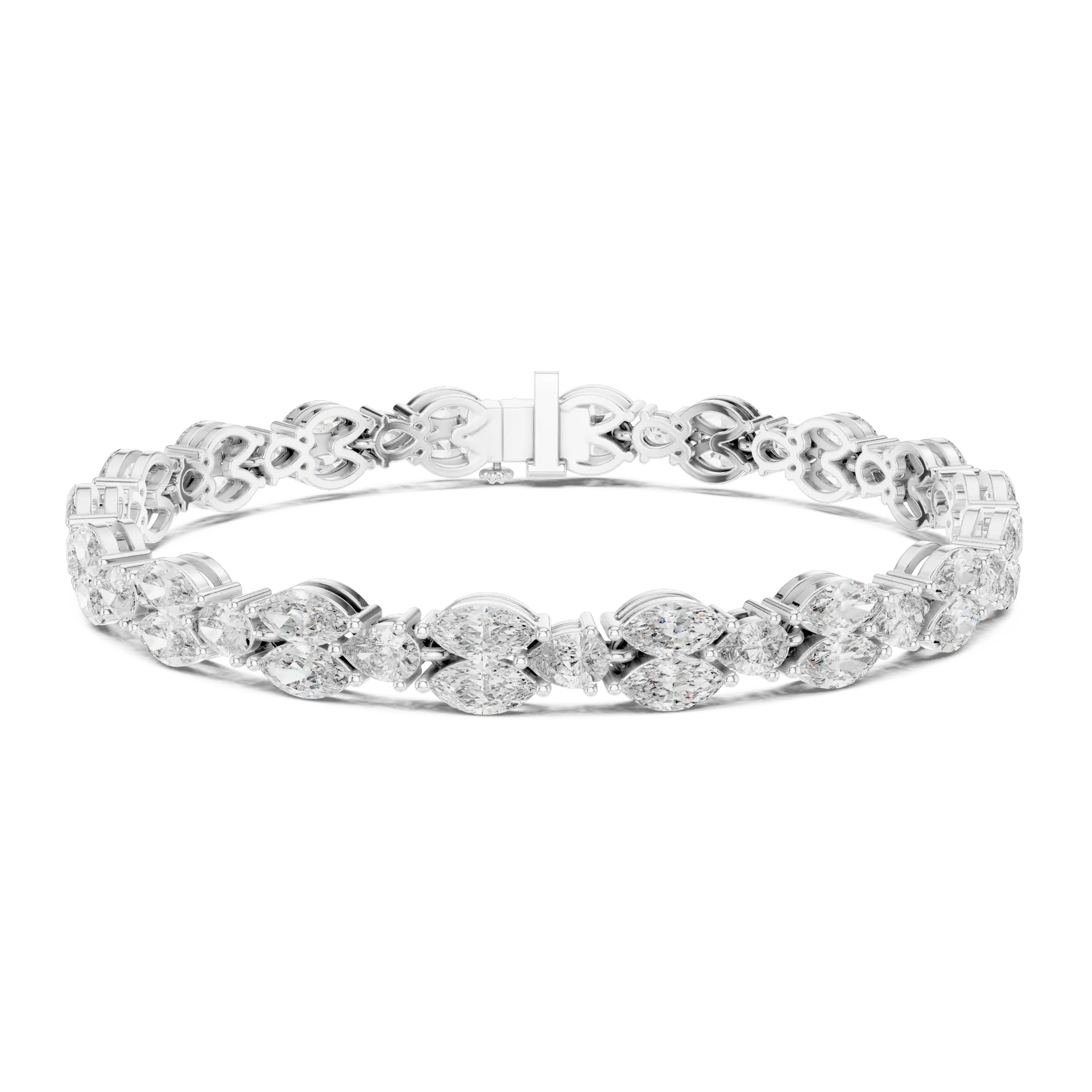 Marquise Pear Garland Diamond Bracelet