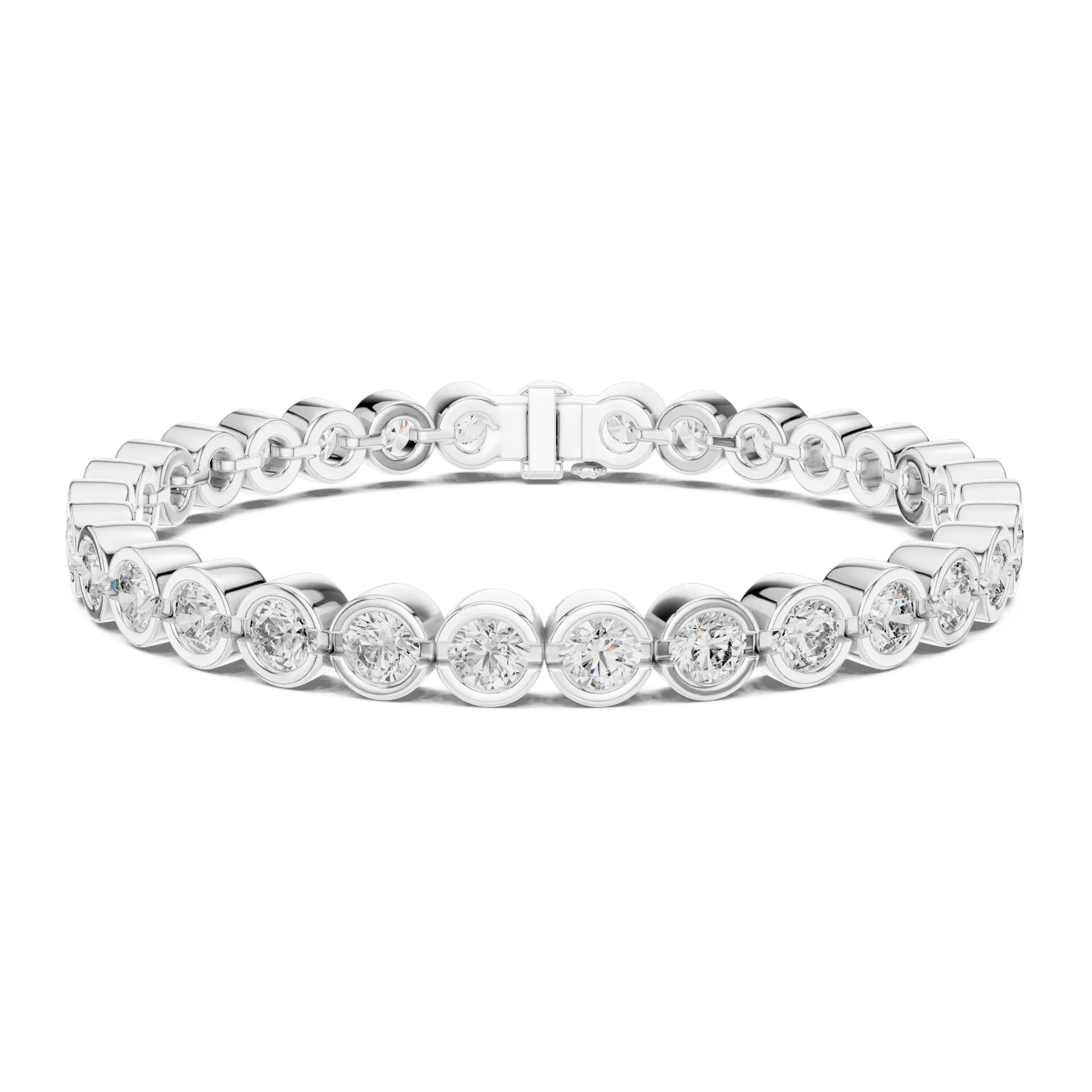 Classic Bezel Solitaire Diamond Bracelet