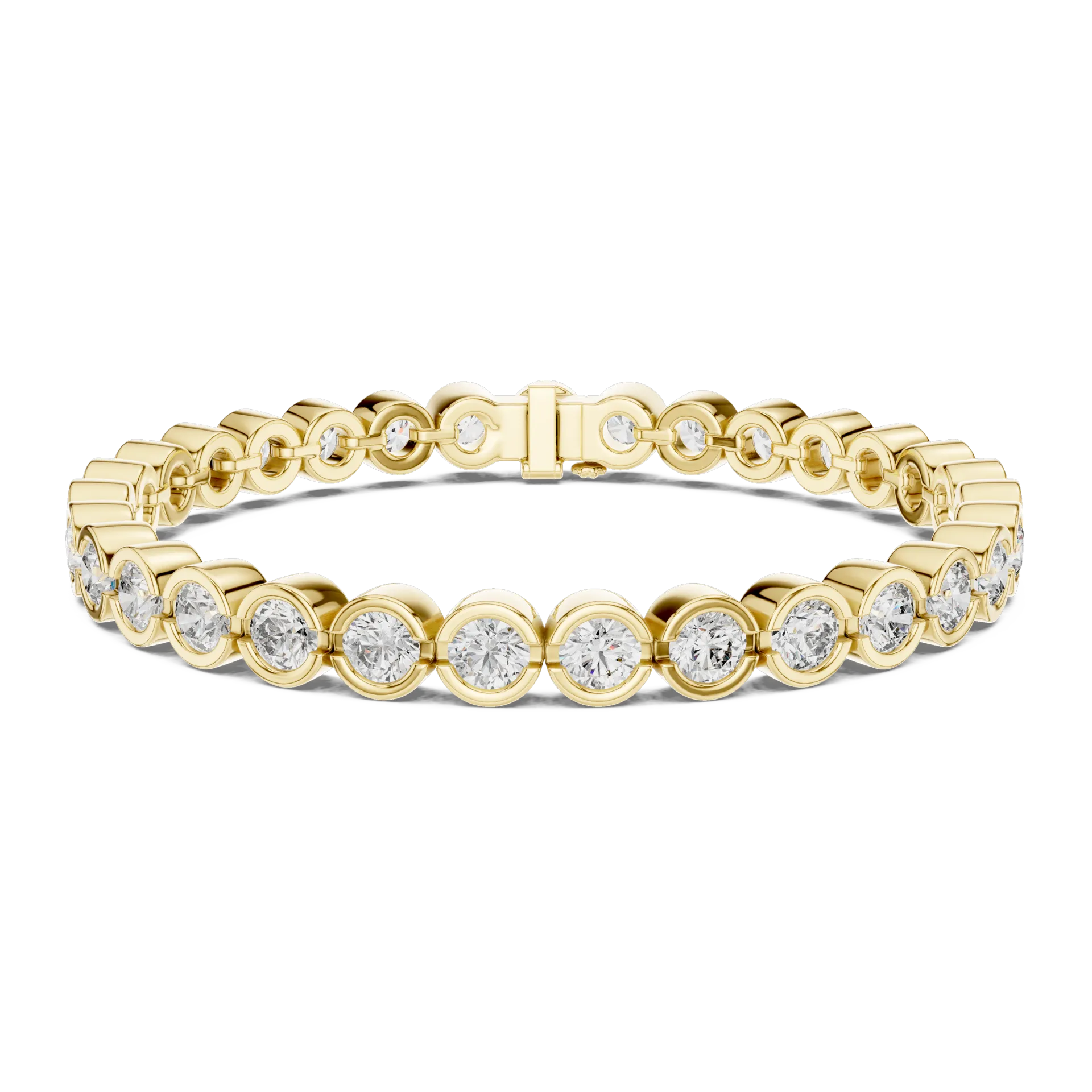 Classic Bezel Solitaire Diamond Bracelet