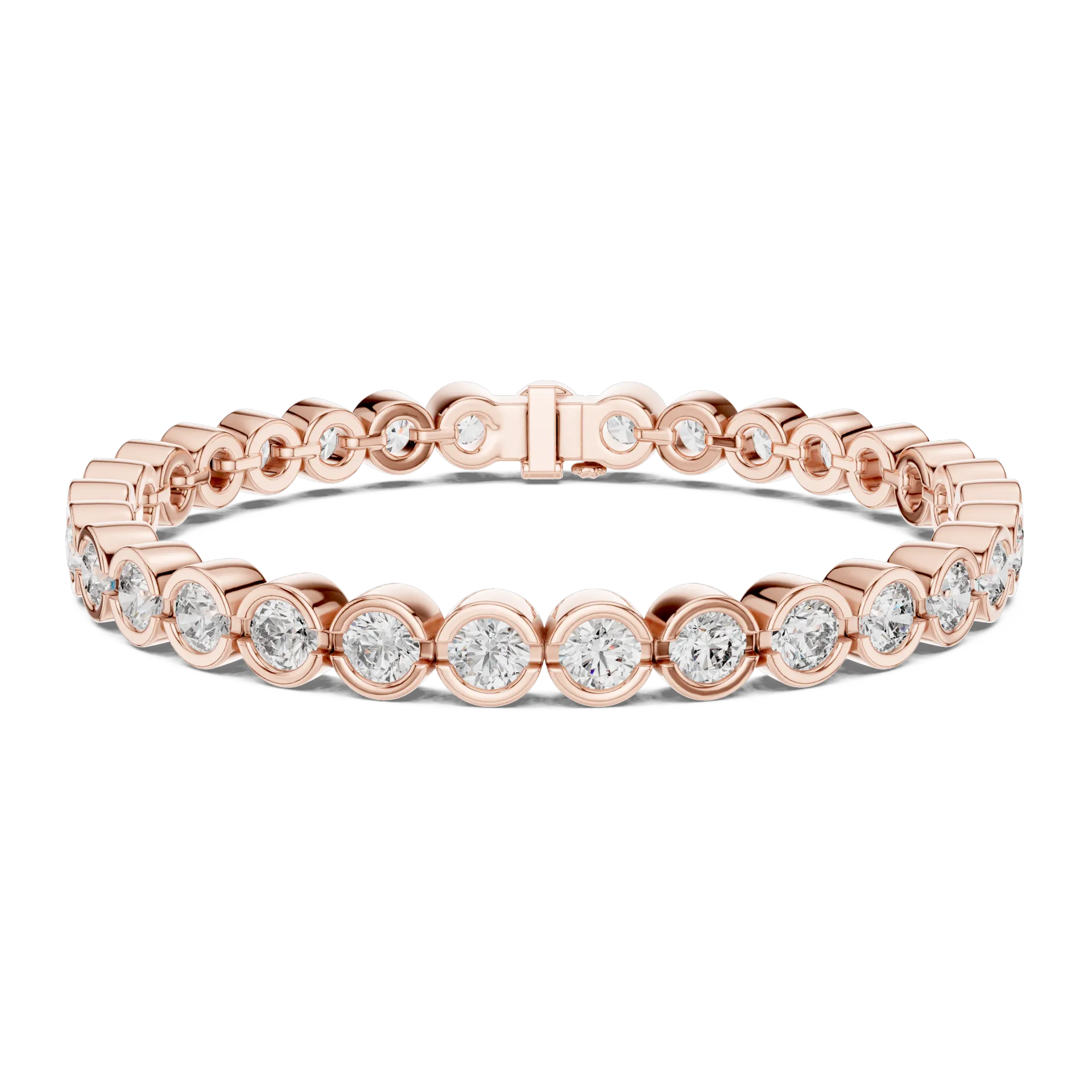 Classic Bezel Solitaire Diamond Bracelet