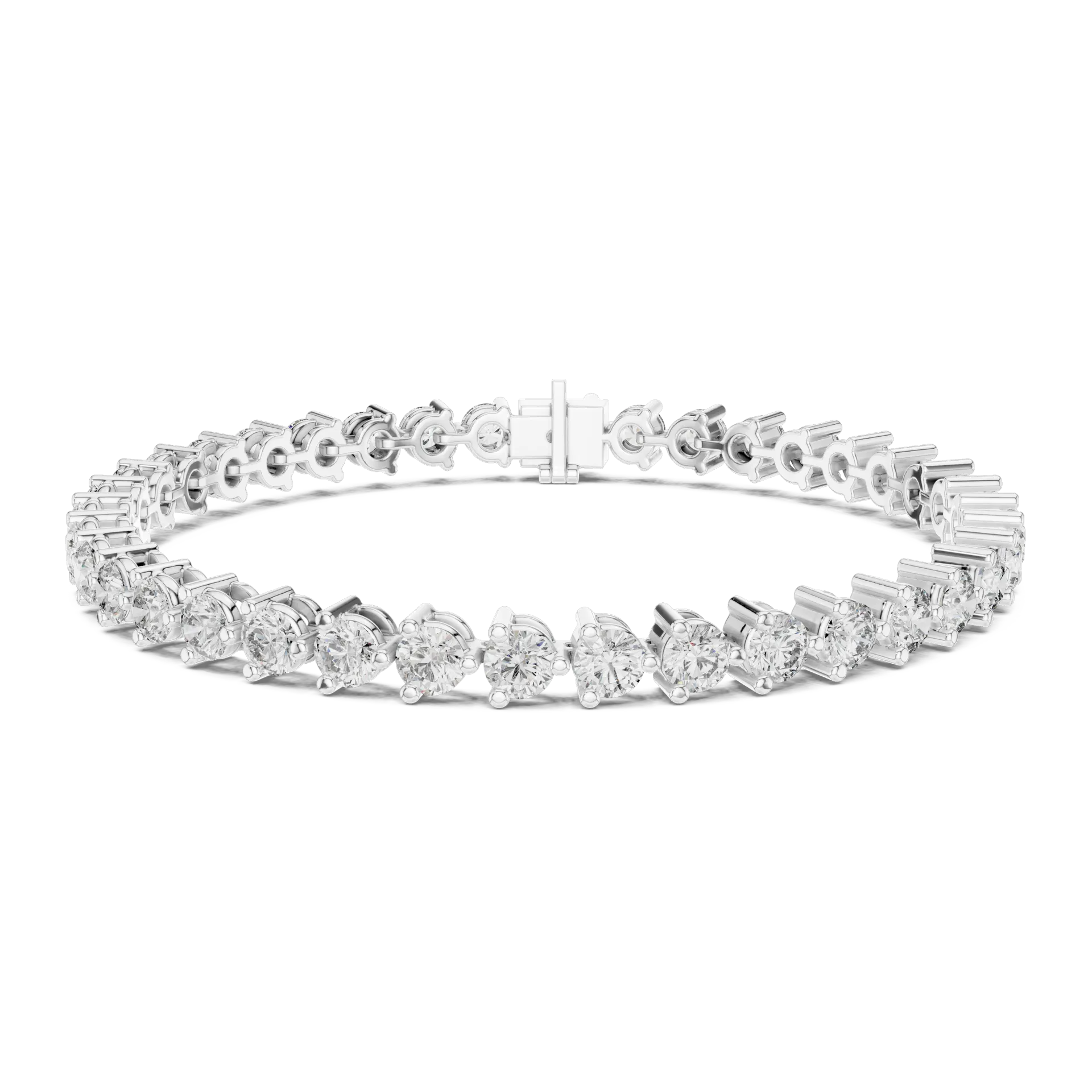 Serene Round Collet Tennis Bracelet