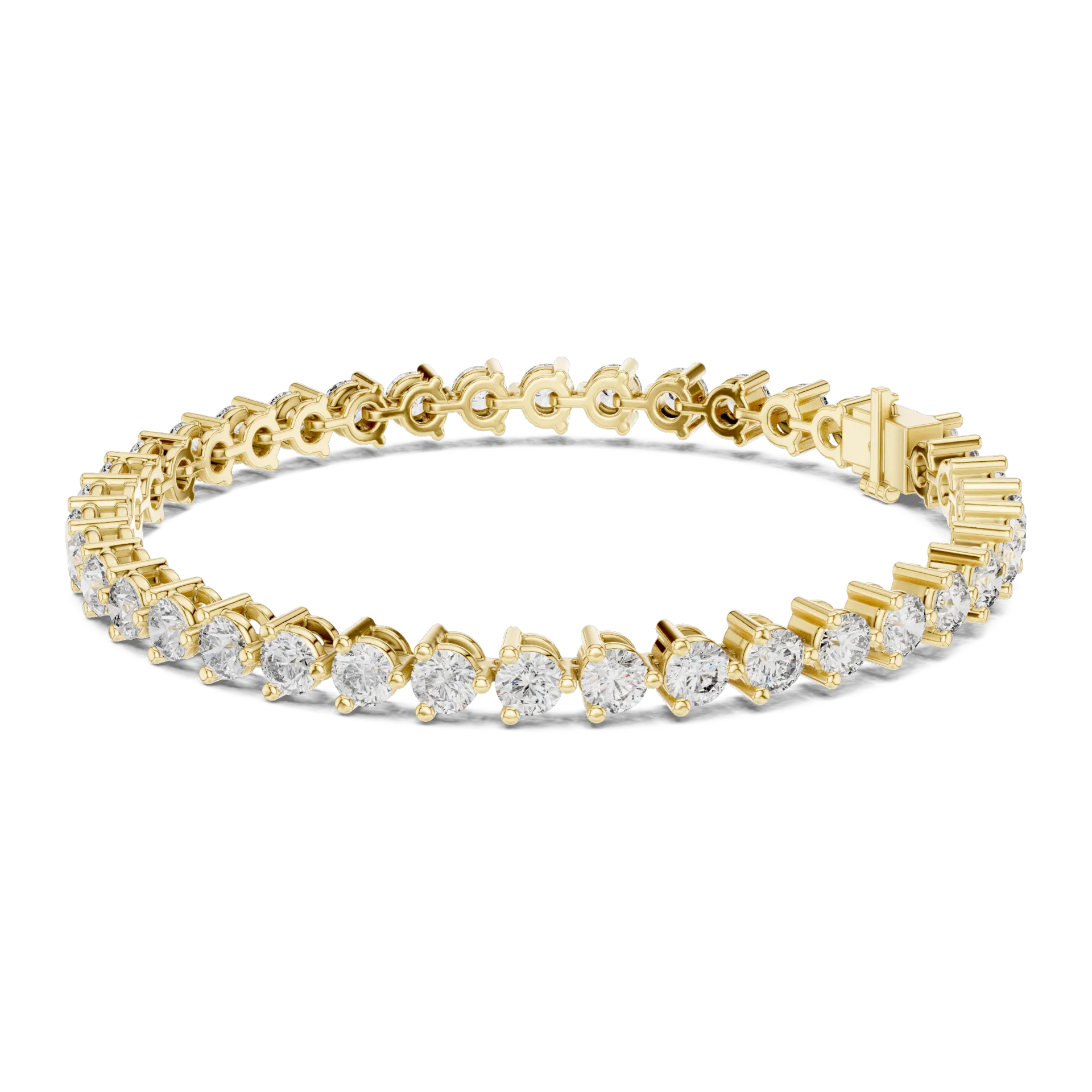 Serene Round Collet Tennis Bracelet