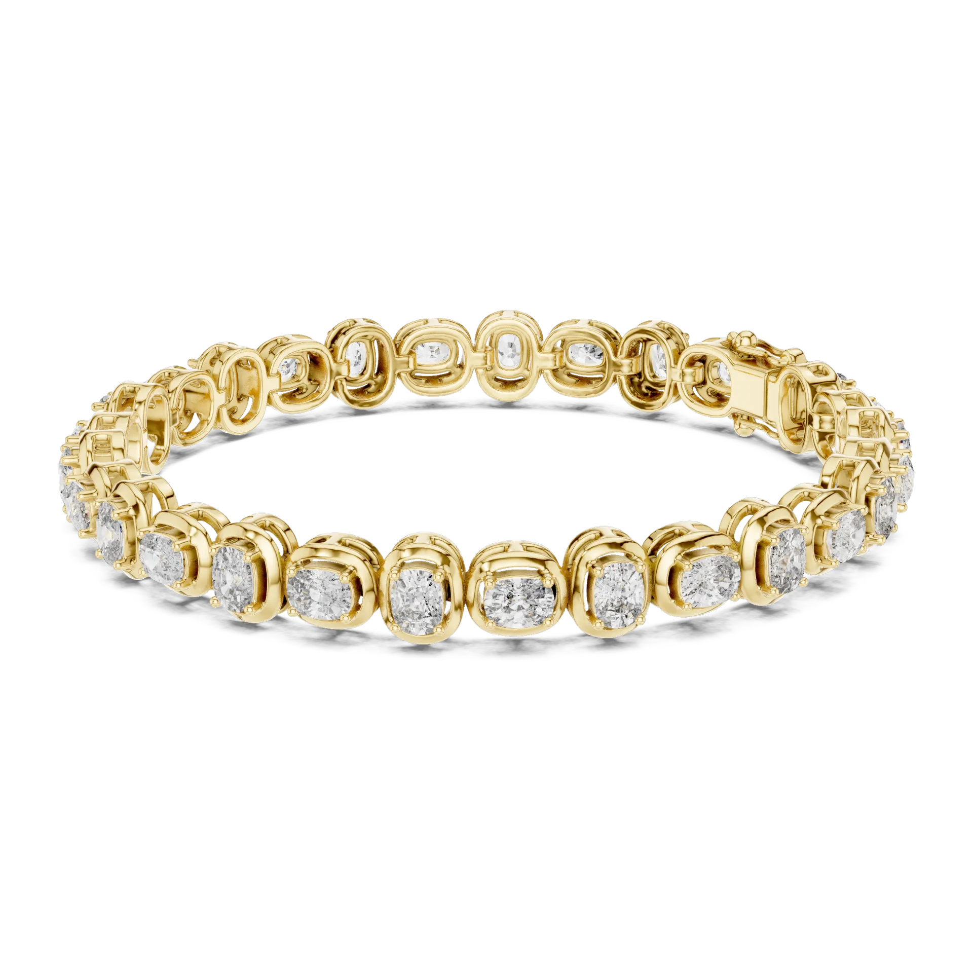 Cushion Cut Bezel Tennis Bracelet