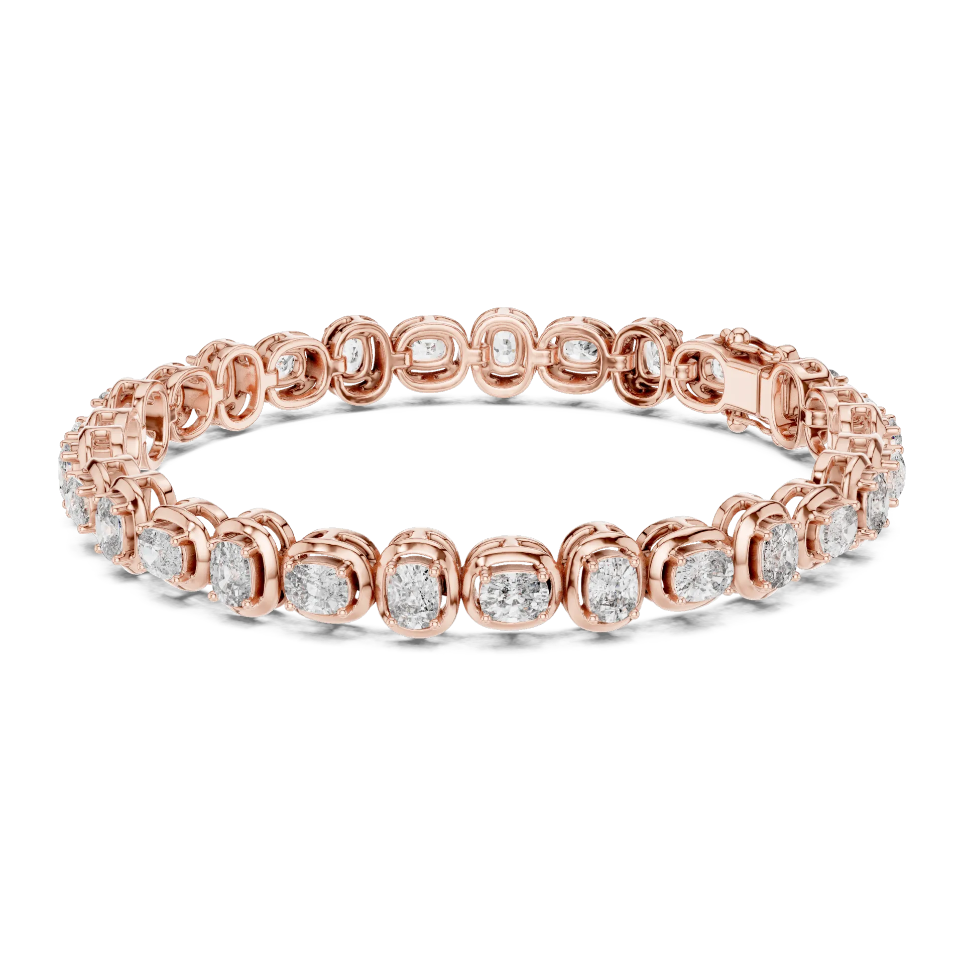 Cushion Cut Bezel Tennis Bracelet