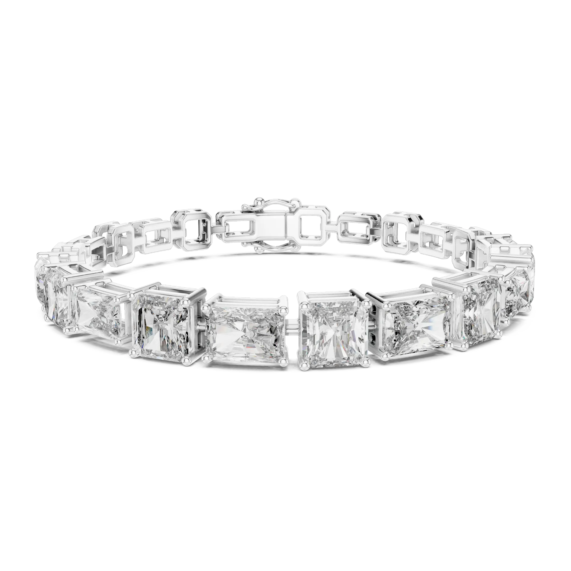 Radiant Emerald Collet Tennis Bracelet