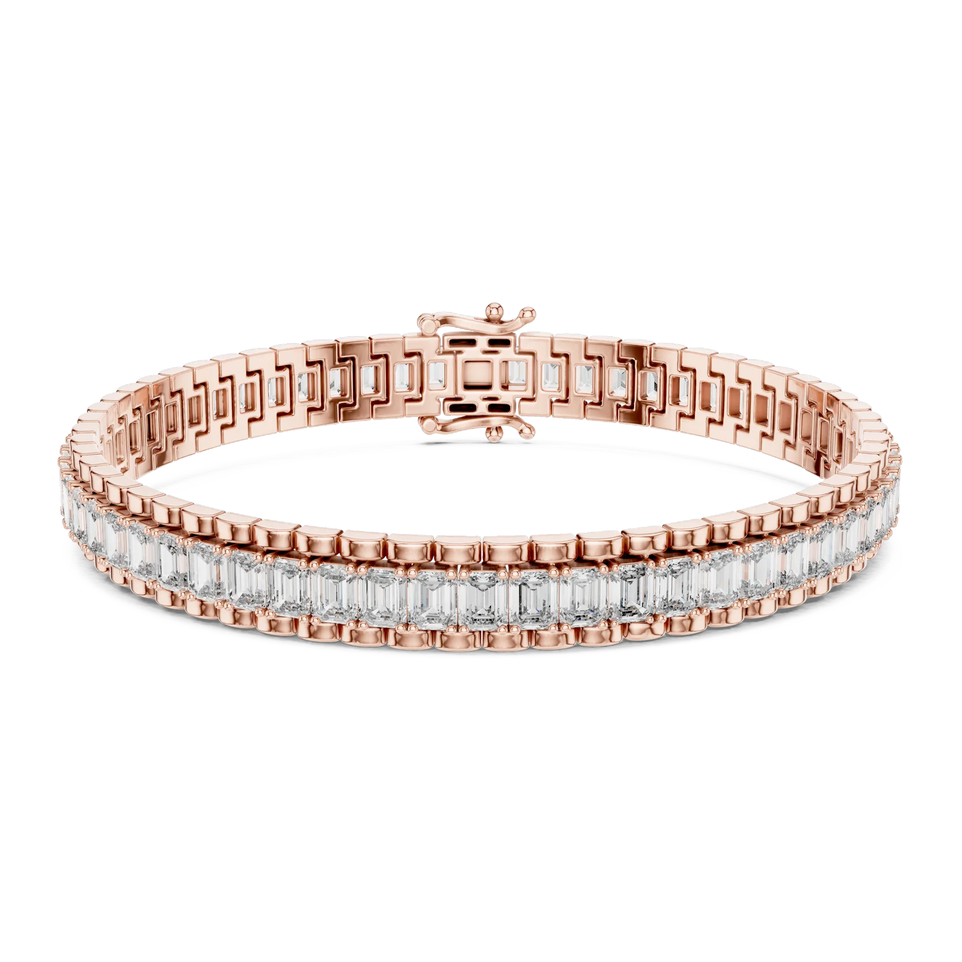 Horizon Emerald Collet Diamond Bracelet