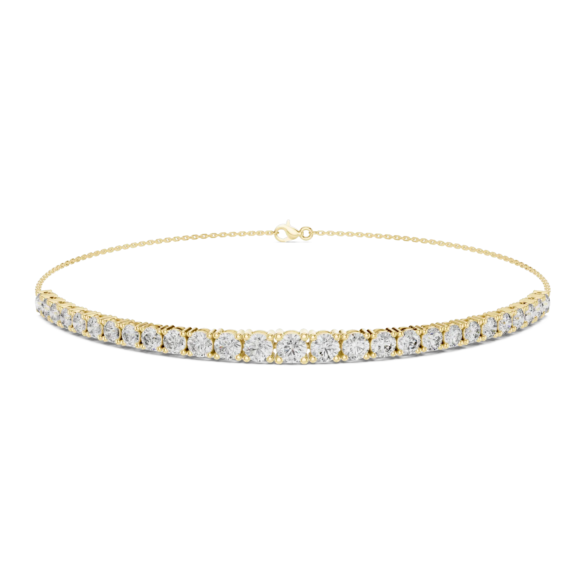 Graduated Round Solitaire Diamond Bracelet