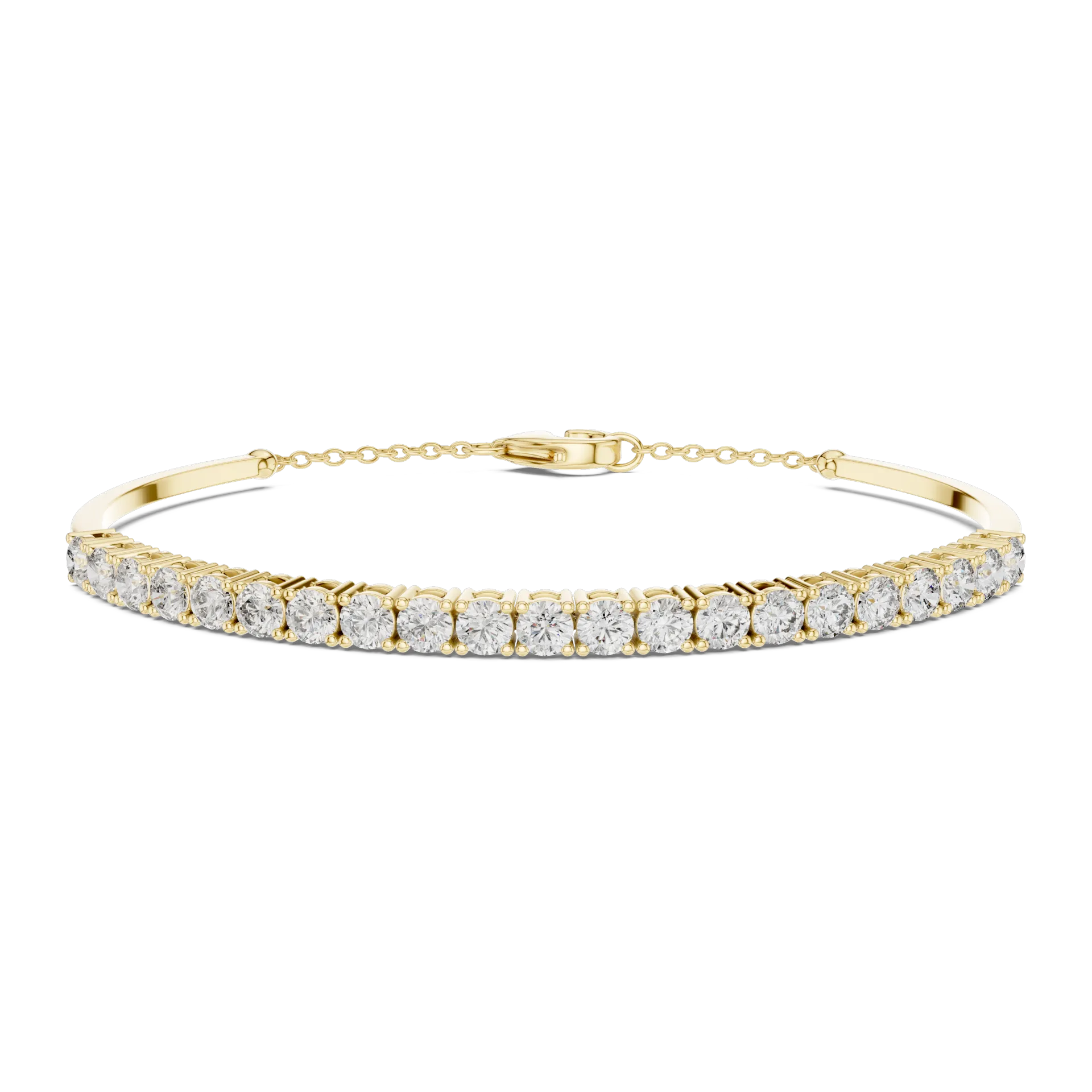 Crown Collet Cuff Diamond Bangle