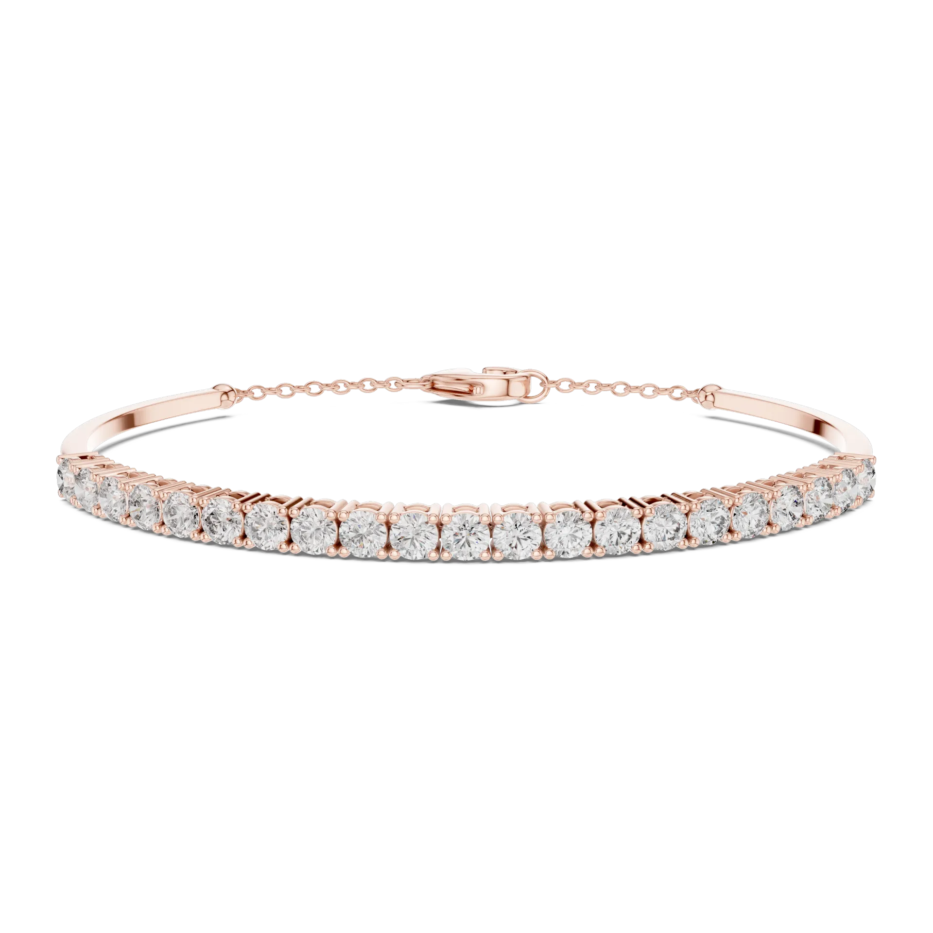 Crown Collet Cuff Diamond Bangle